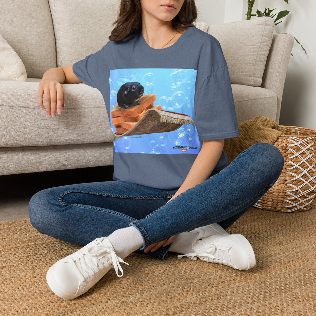 Bubbles the  Guinea Pig on Toast- Kid gift for youth, artists, animal lovers - funny tshirt illustrated