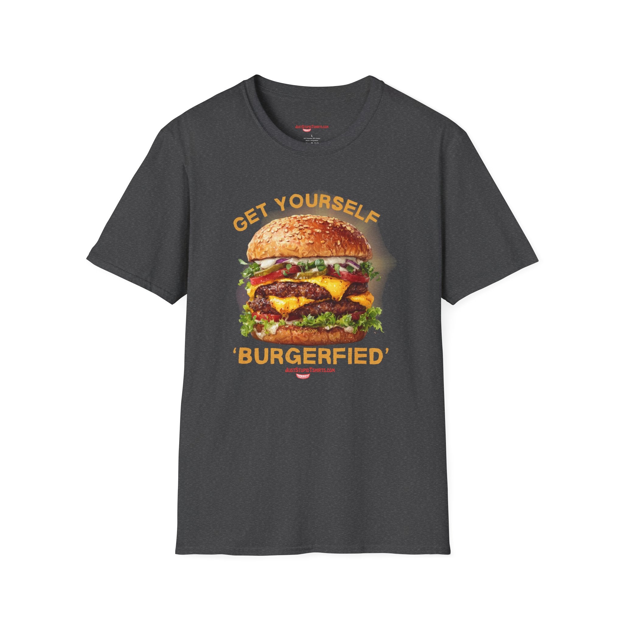 'Get Yourself Burgerfied' T-Shirt — Graphic Tee- Meat Lovers, Grill Master, Dad Shirt, Grad Shirt