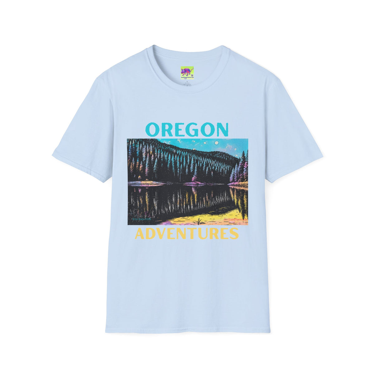 Oregon Adventures T‑Shirt — Scenic Mountain & Lake Graphic
