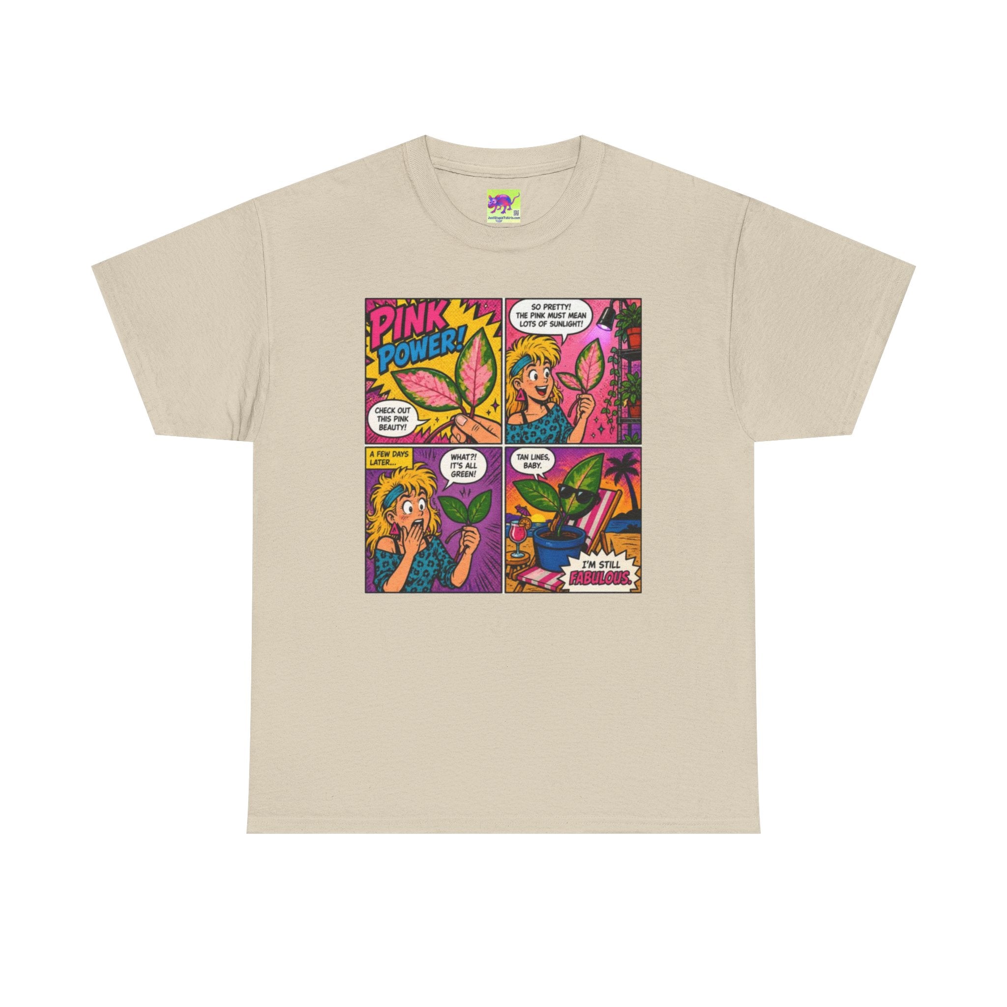 Comic Girl Graphic Tee — "Pink Power" Pop Art Shirt
