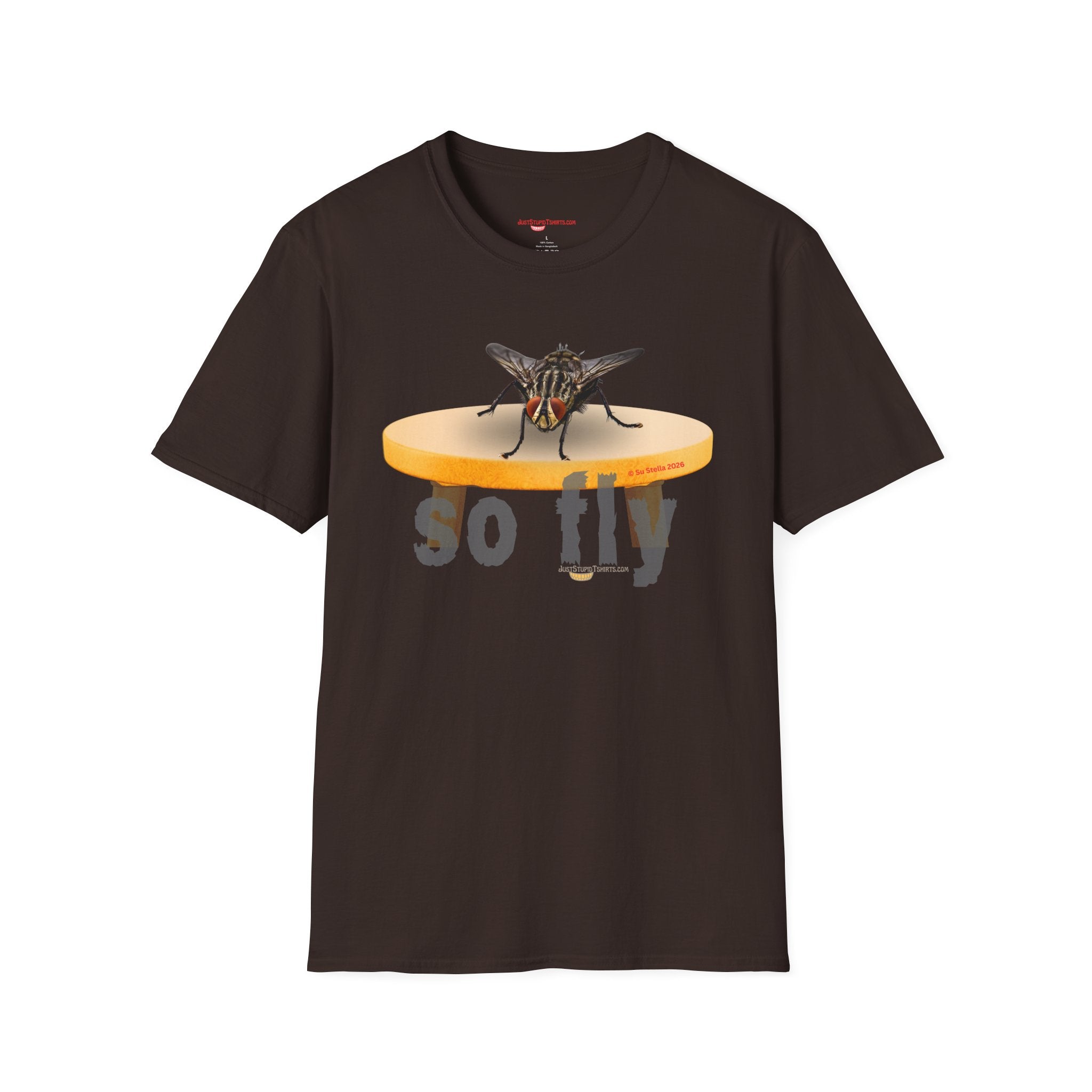 'So Fly' Fly T-Shirt — house fly, barfly, gross fly - rude, gross, Funny Insect Graphic Tee- rude inspiration