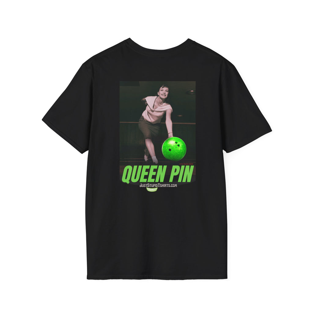 Queen Pin Bowling Tee — You Rule the Lanes - Vintage Pinup Graphic T-Shirt