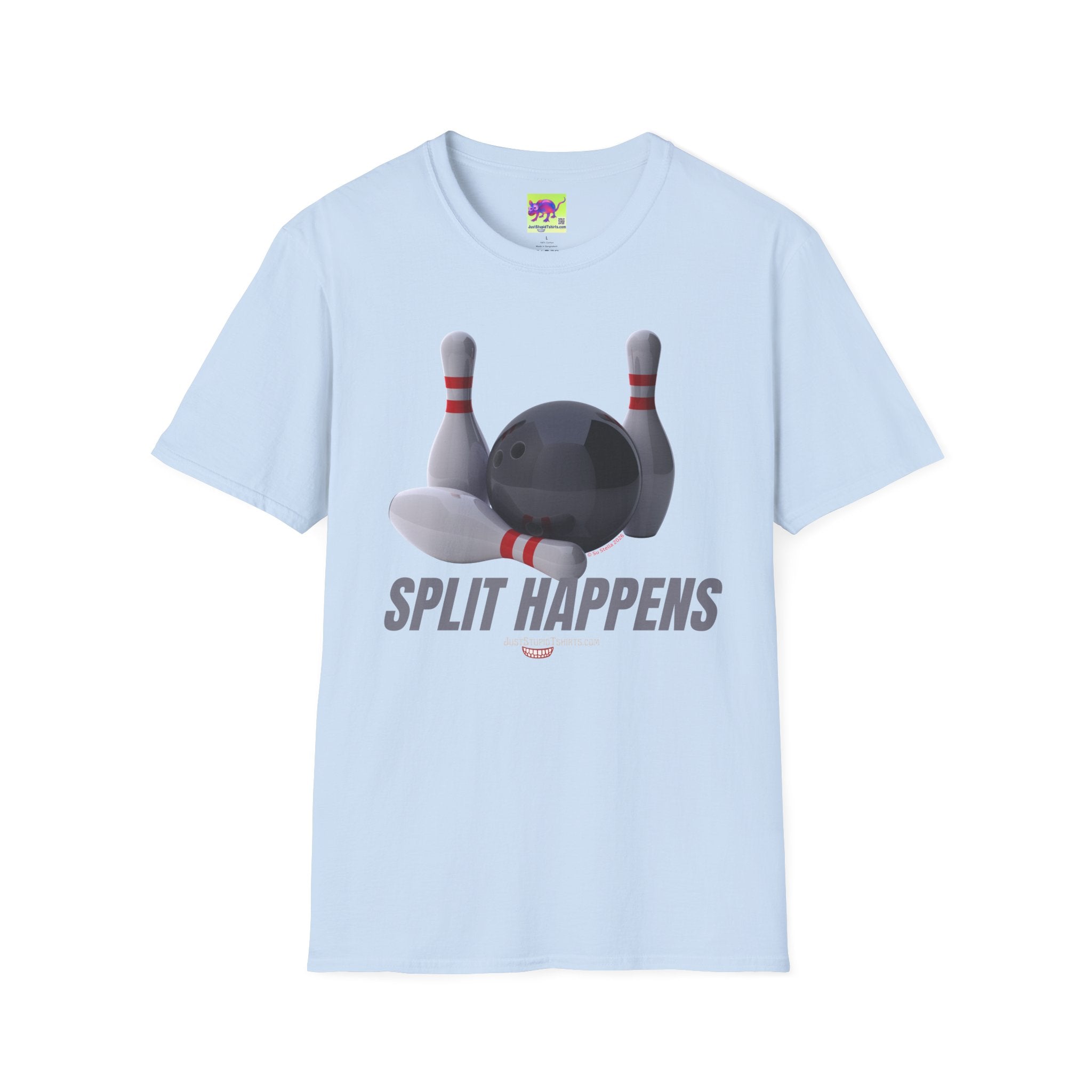 "Split Happens" Graphic Tee Bowling Shirt — 1 sided bowling shirt - bowler gift- bowling lover