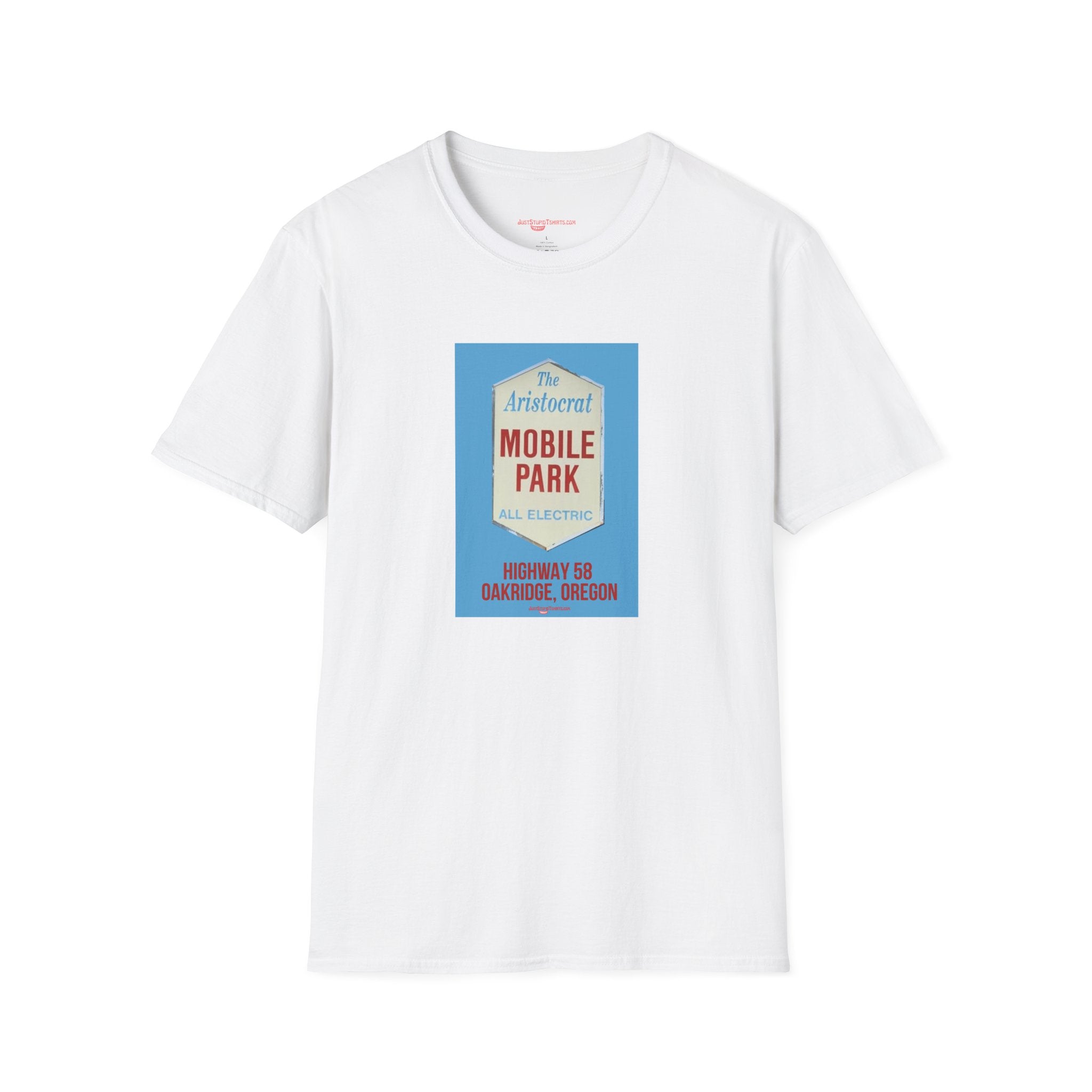 The Aristocrat Mobile Park Sign T-Shirt — Retro Highway 58 Vintage Graphic-