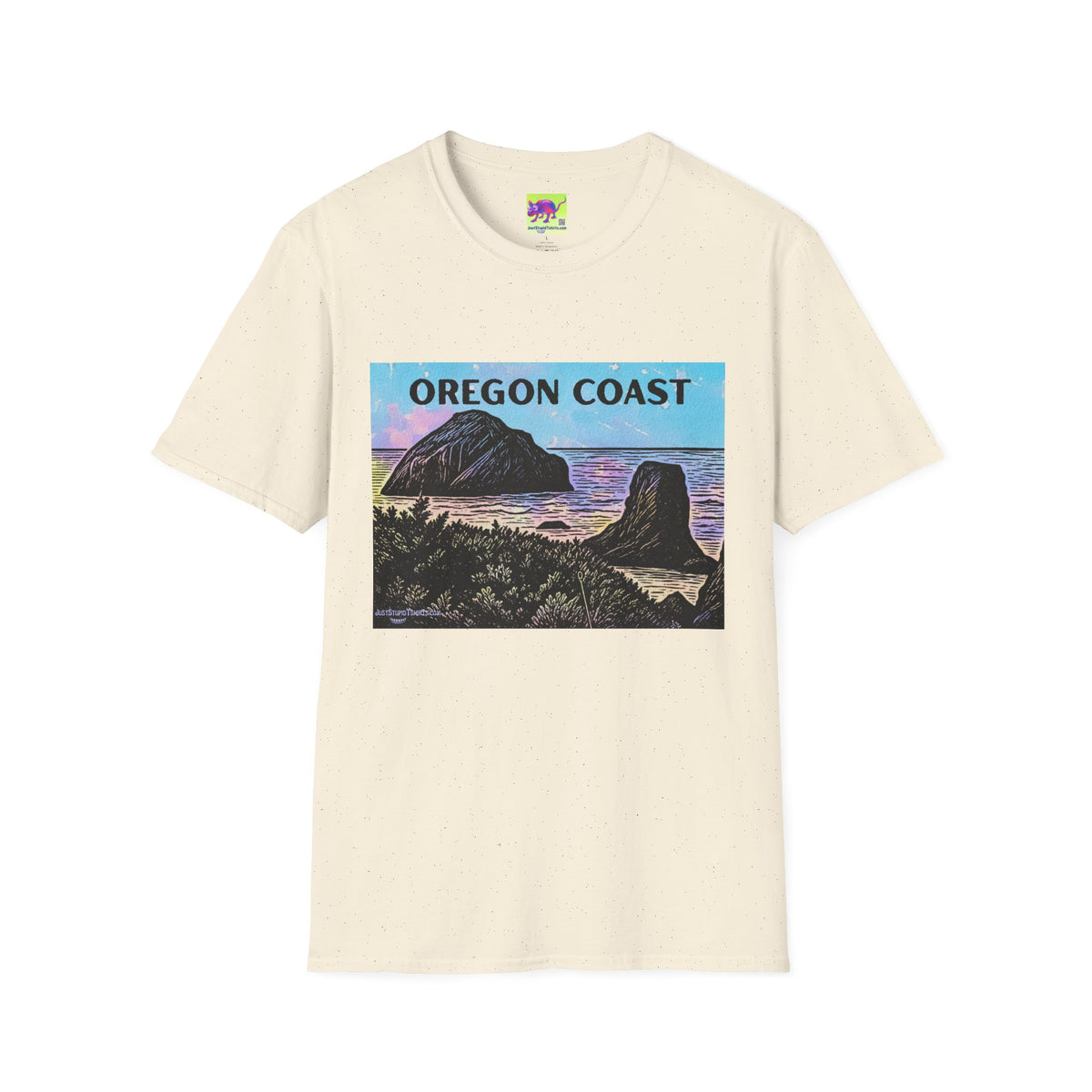 Oregon Coast T-Shirt — Vintage Coastal Sunset Graphic Tee- Harris Beach, Oregon