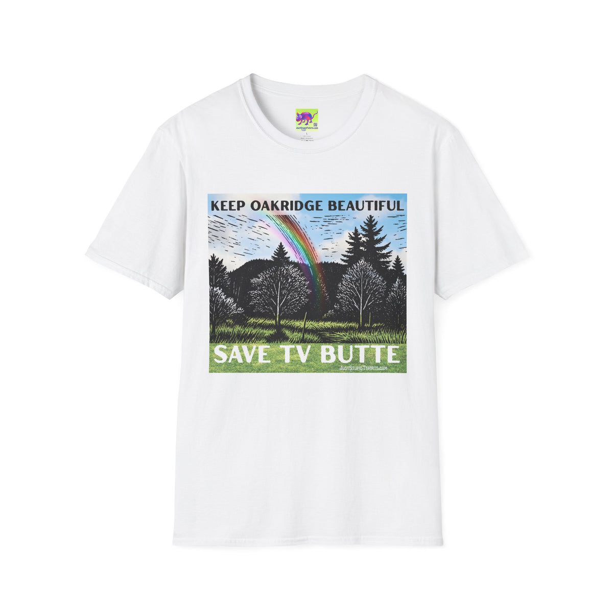 Save TV Butte - Keep Oakridge Beautiful T‑Shirt — Rainbow Forest Conservation Tee