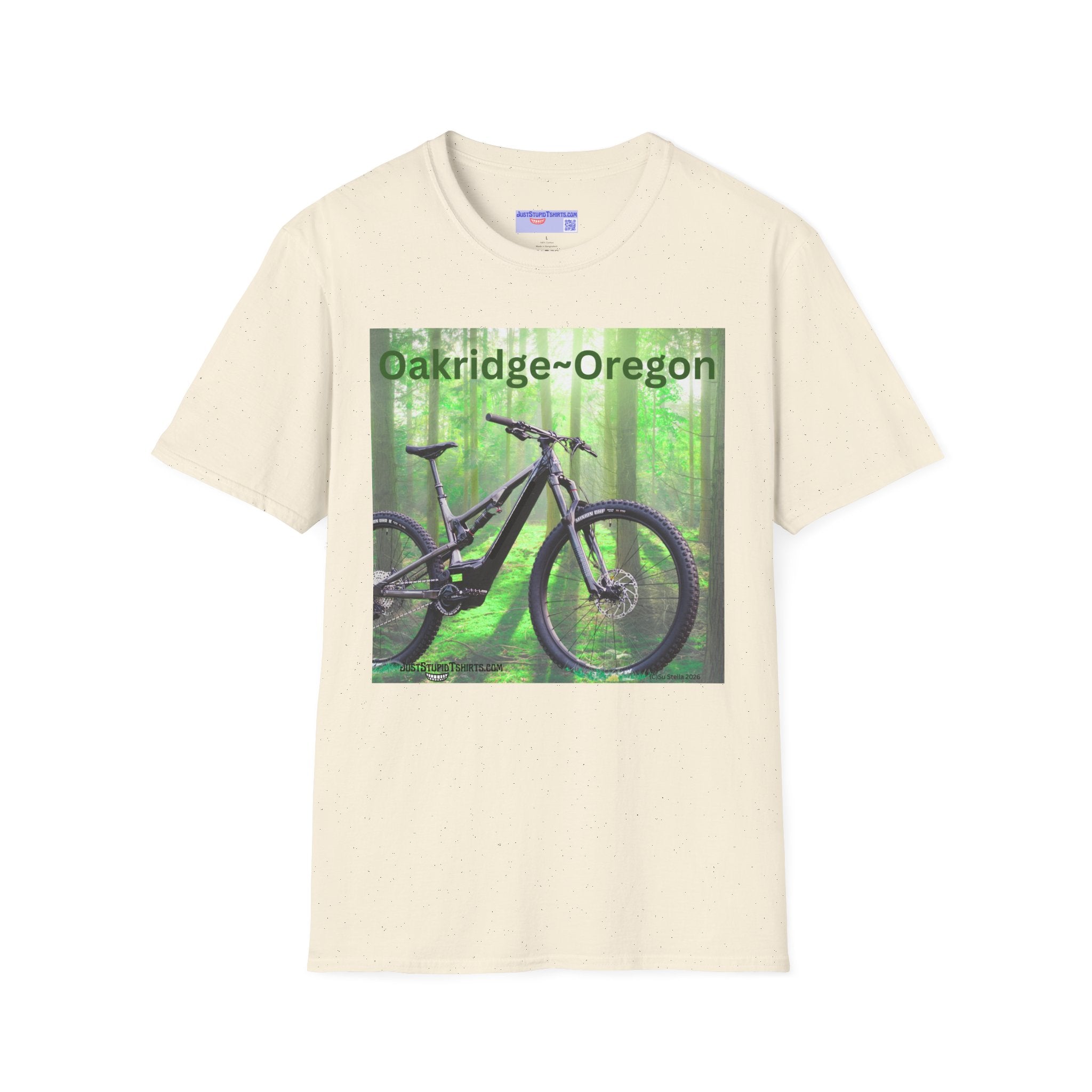 Oakridge, Oregon Mountain Bike T-Shirt — Forest Trail Cycling Tee- Mountain Biking, Biking trails,