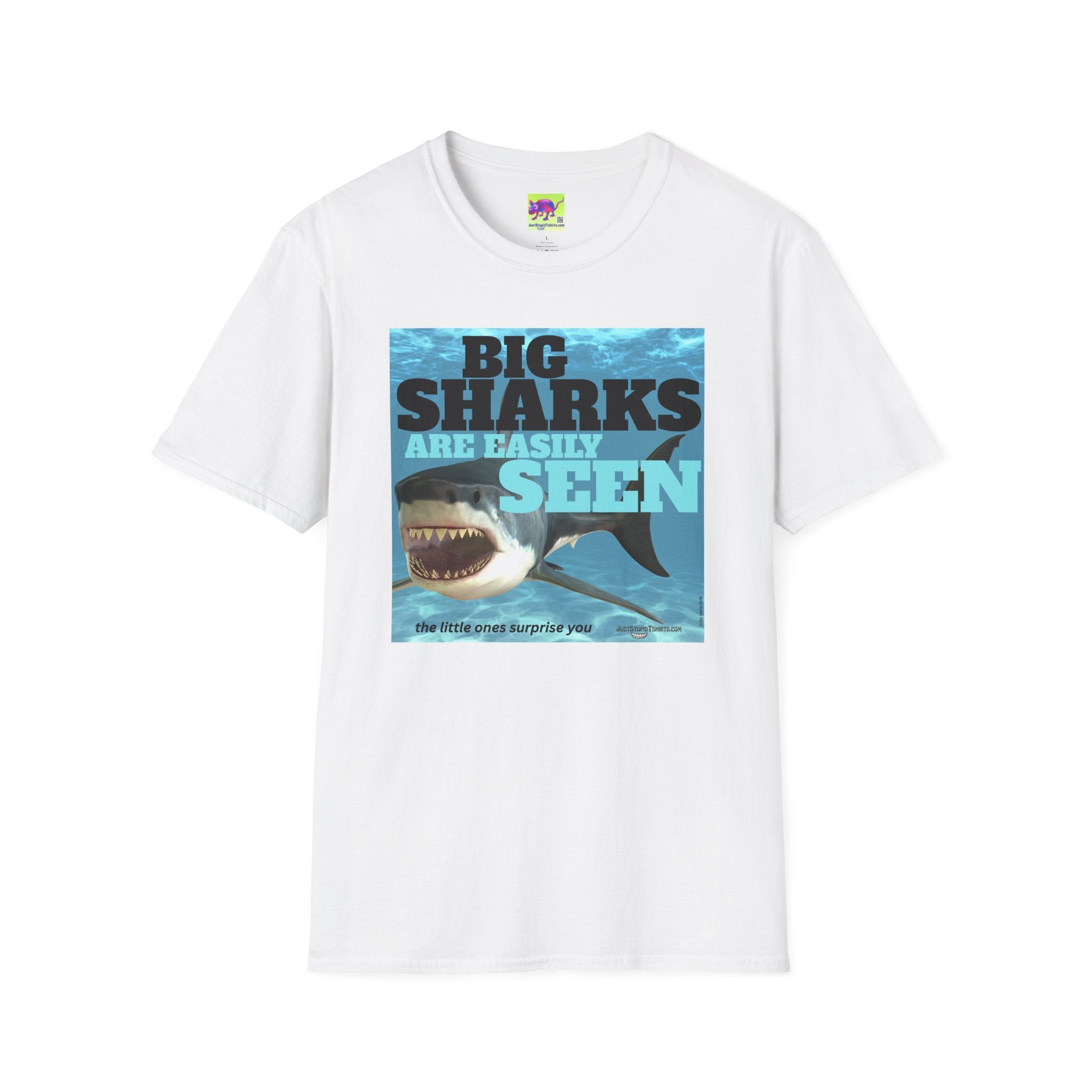 Big Sharks Are Easily Seen T-Shirt — Funny Shark Graphic Tee- shark week-