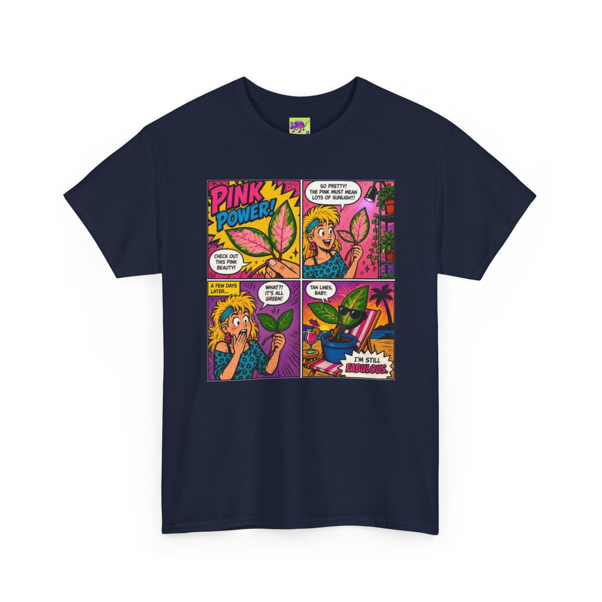 Comic Girl Graphic Tee — "Pink Power" Pop Art Shirt
