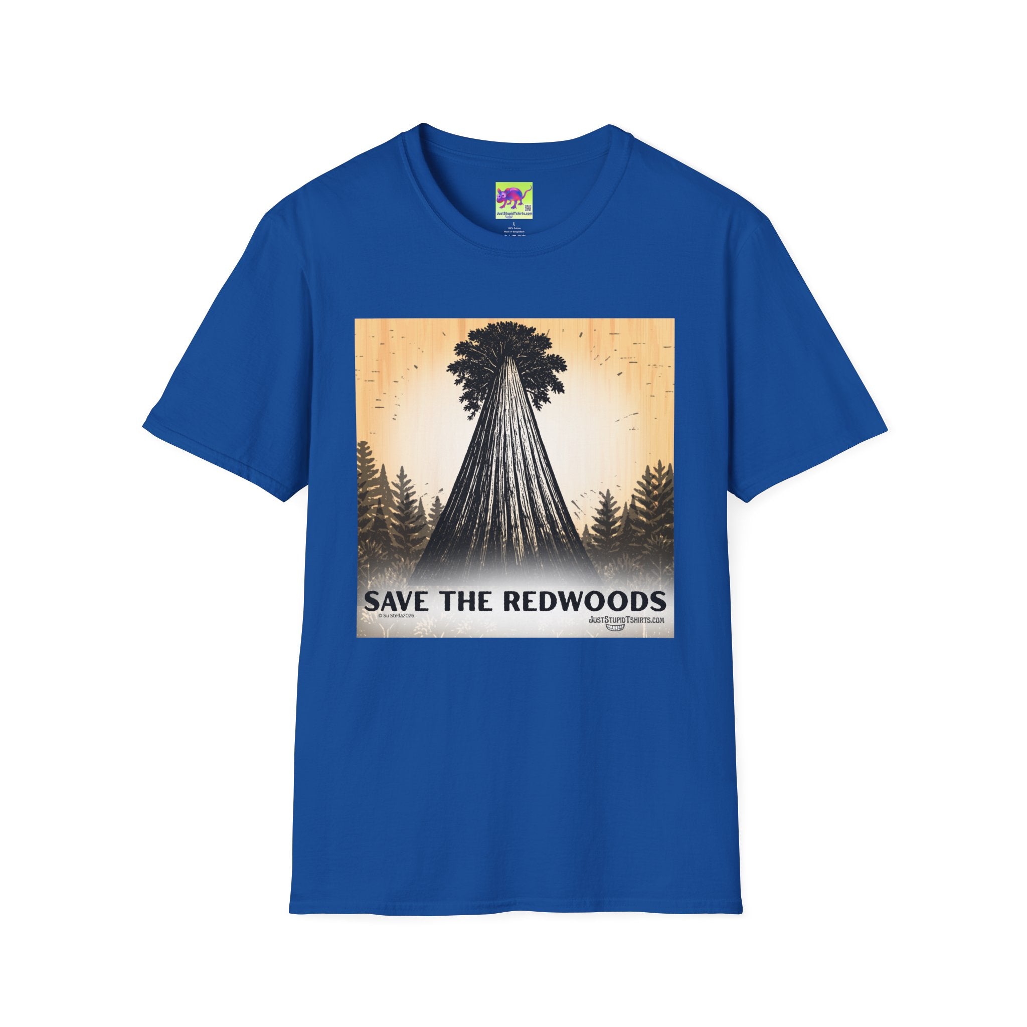 Save the Redwoods T-Shirt — Vintage Redwood Forest Tee- Oregon and California Redwoods- Protect the Forest