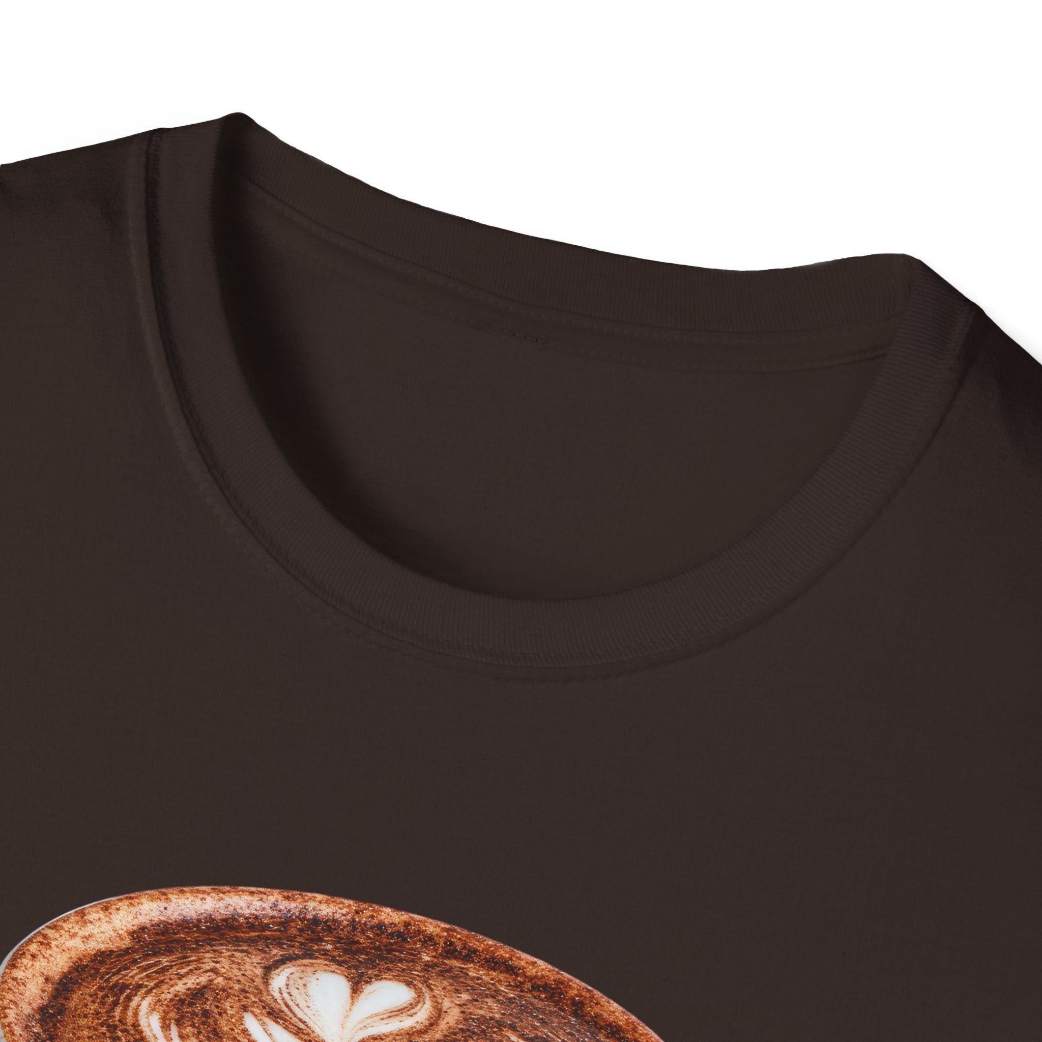 'Serve With a Juicy Piece of Gossip' Coffee Cup T‑Shirt — Funny Coffee Lover Tee