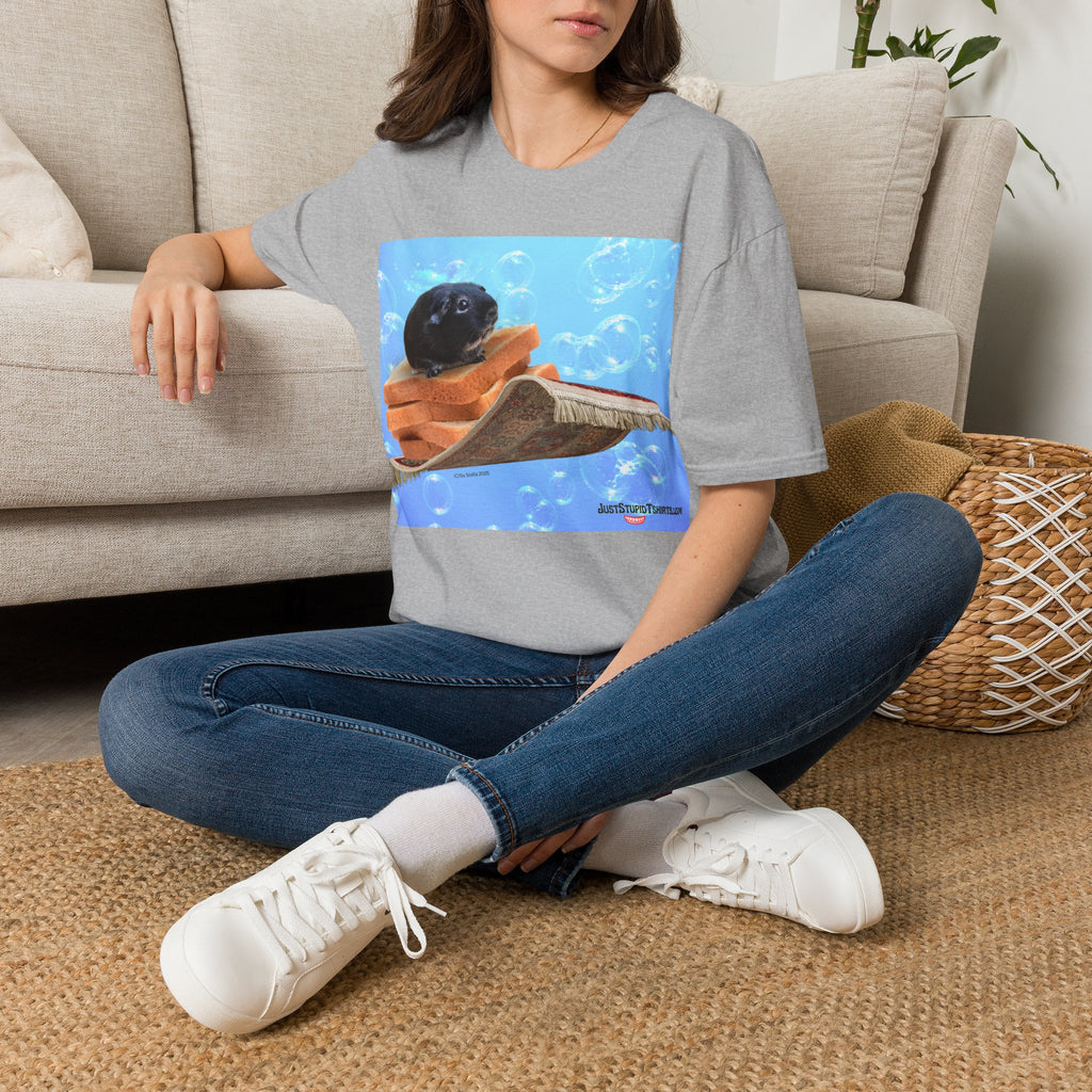 Bubbles the  Guinea Pig on Toast- Kid gift for youth, artists, animal lovers - funny tshirt illustrated