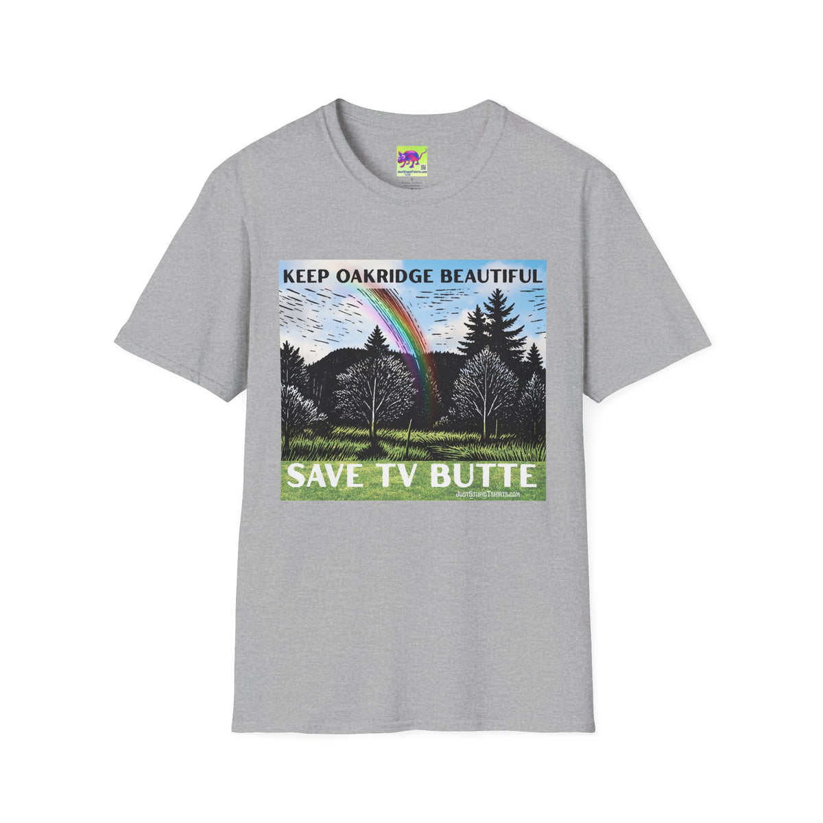 Save TV Butte - Keep Oakridge Beautiful T‑Shirt — Rainbow Forest Conservation Tee