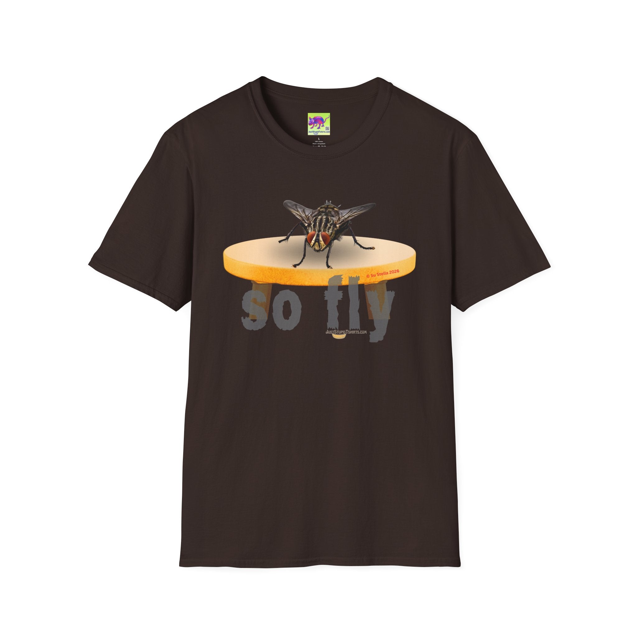'So Fly' Fly T-Shirt — house fly, barfly, gross fly - rude, gross, Funny Insect Graphic Tee- rude inspiration