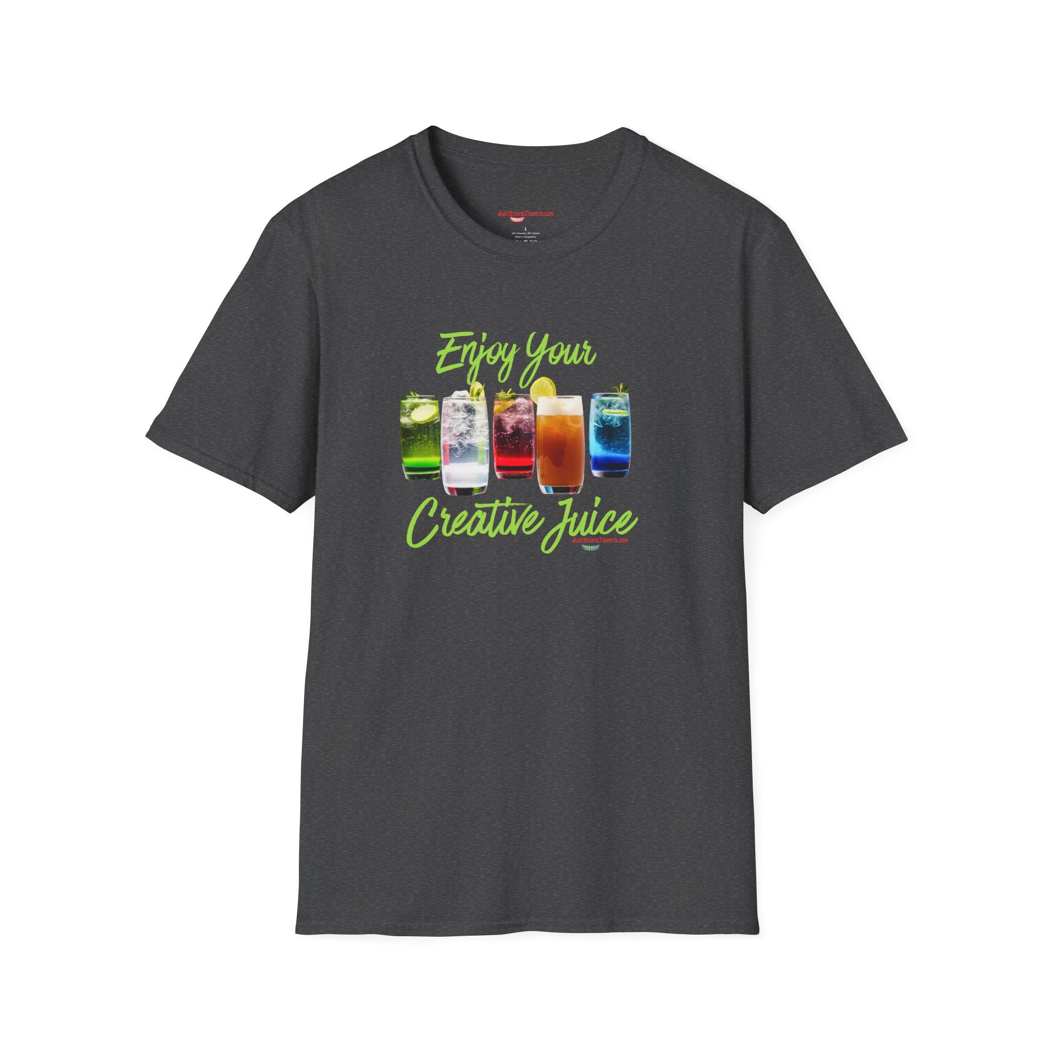 Enjoy Your Creative Juice- Your artsy side is showing- Unisex Softstyle T-Shirt, bartender shirt, artist shirt,