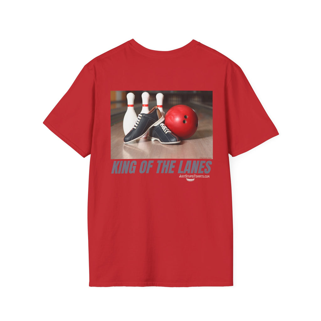 King of the Lanes Bowling T-Shirt — Retro Bowling Ball & Pins Tee