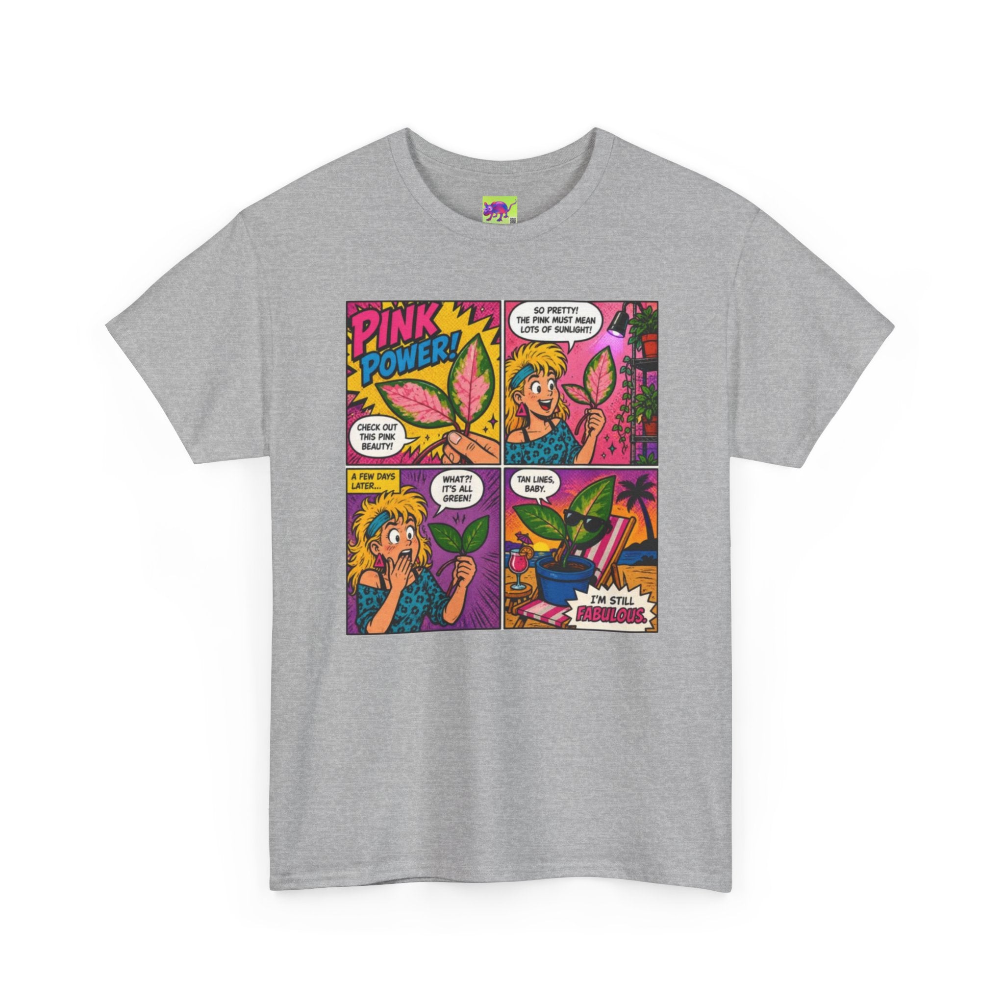 Comic Girl Graphic Tee — "Pink Power" Pop Art Shirt