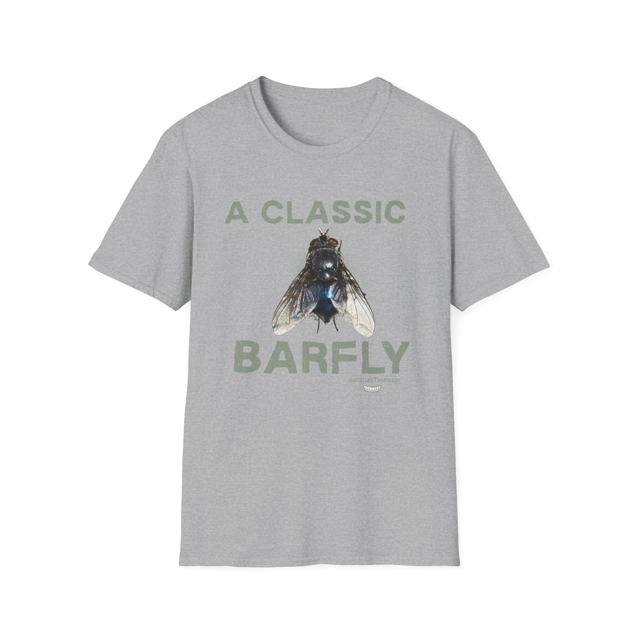 A Classic Barfly T-Shirt — Vintage Fly Graphic Tee for Bartenders & Nightlife Lovers and Your Friends, Grads, Drunks