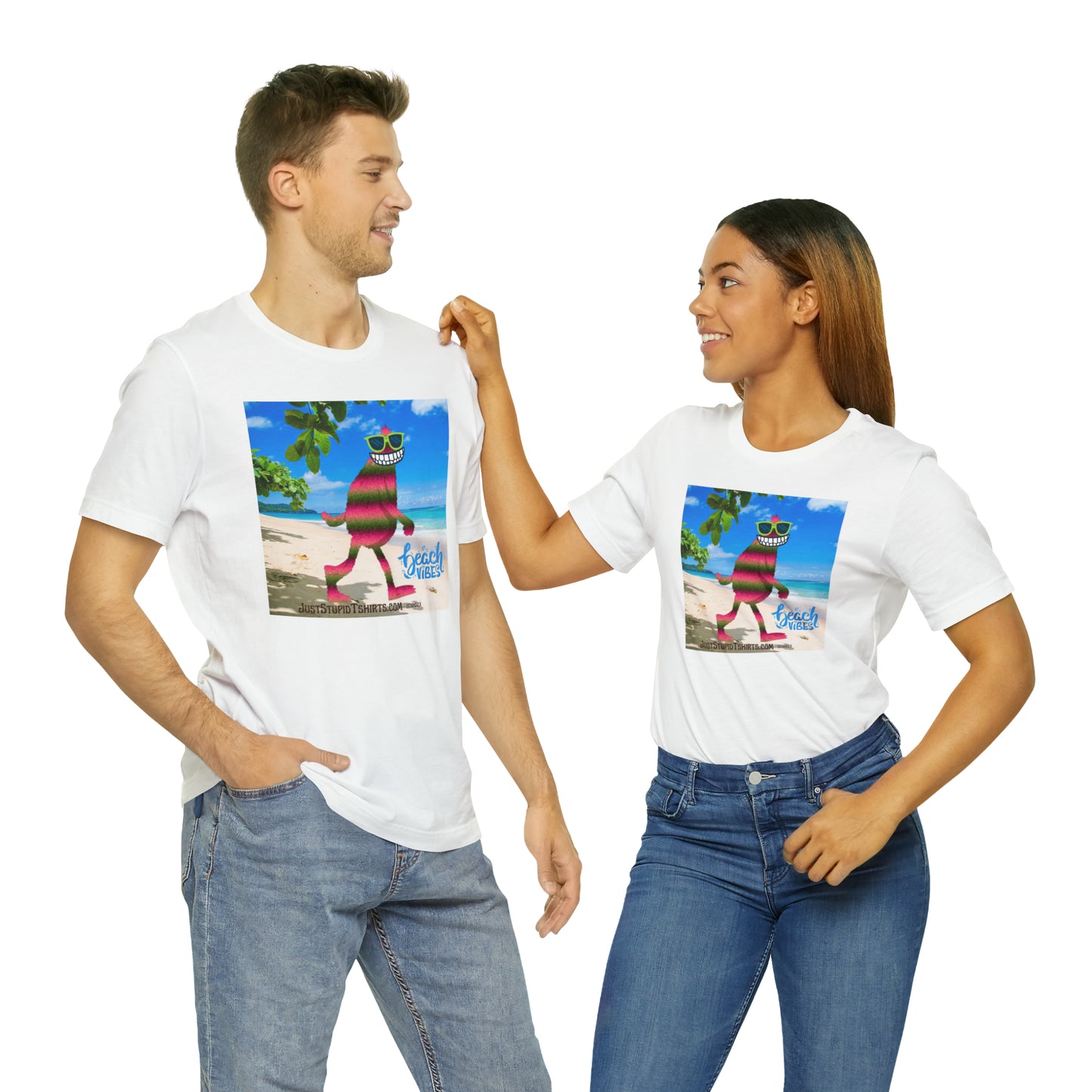 Beach Vibes Squatch Unisex Jersey Short Sleeve Tee- Big Foot Gifts, Yeti Tshirt,