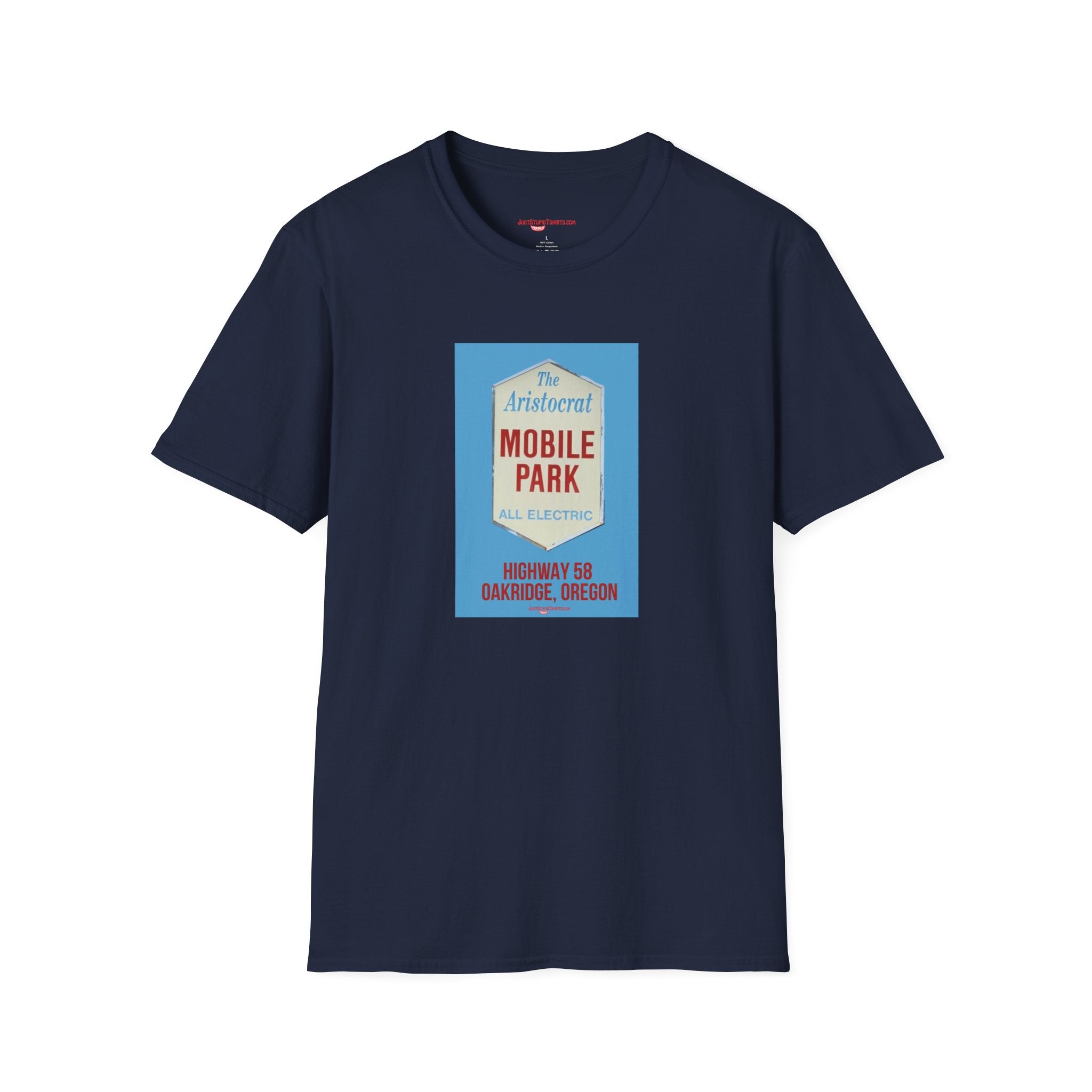 The Aristocrat Mobile Park Sign T-Shirt — Retro Highway 58 Vintage Graphic-