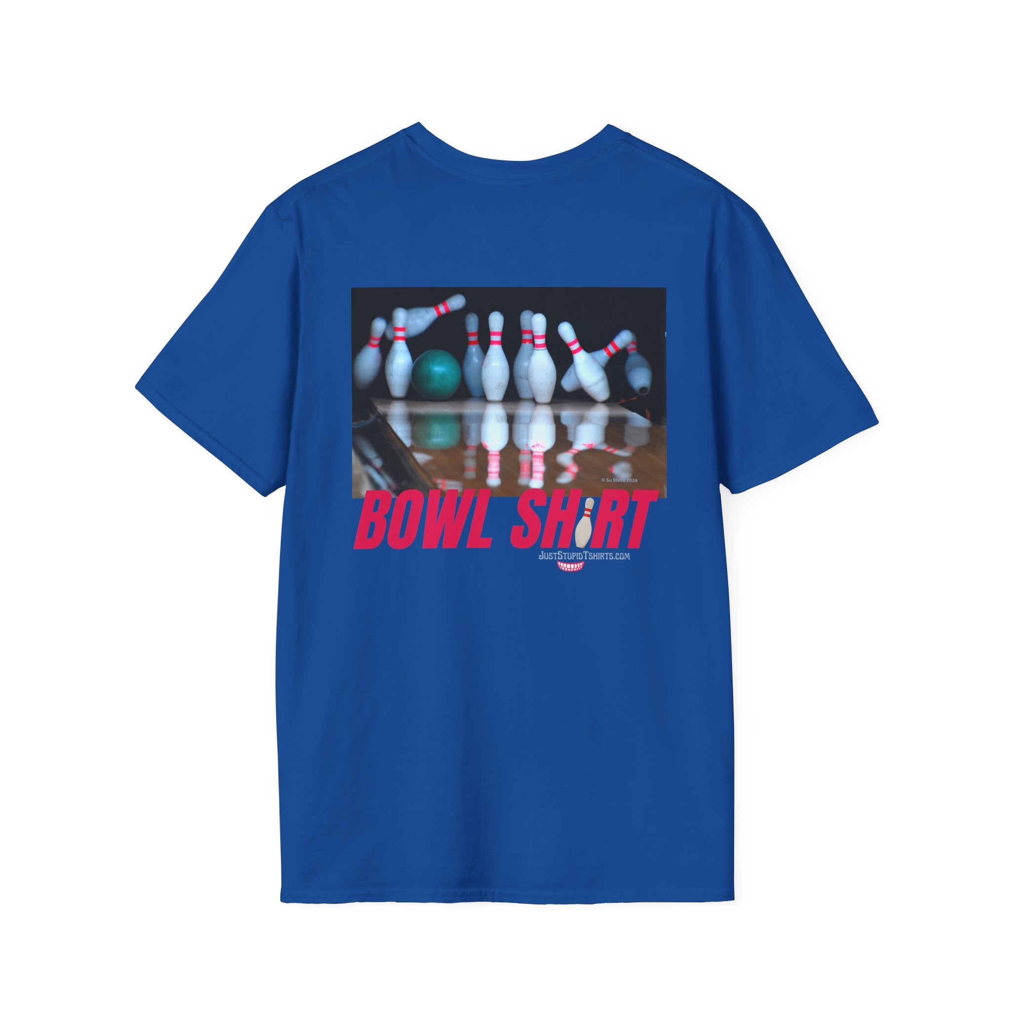 this is BOWL SHIRT - Bowlers shirt- League Night Bowling- Bowlers Gift -Unisex Softstyle T-Shirt