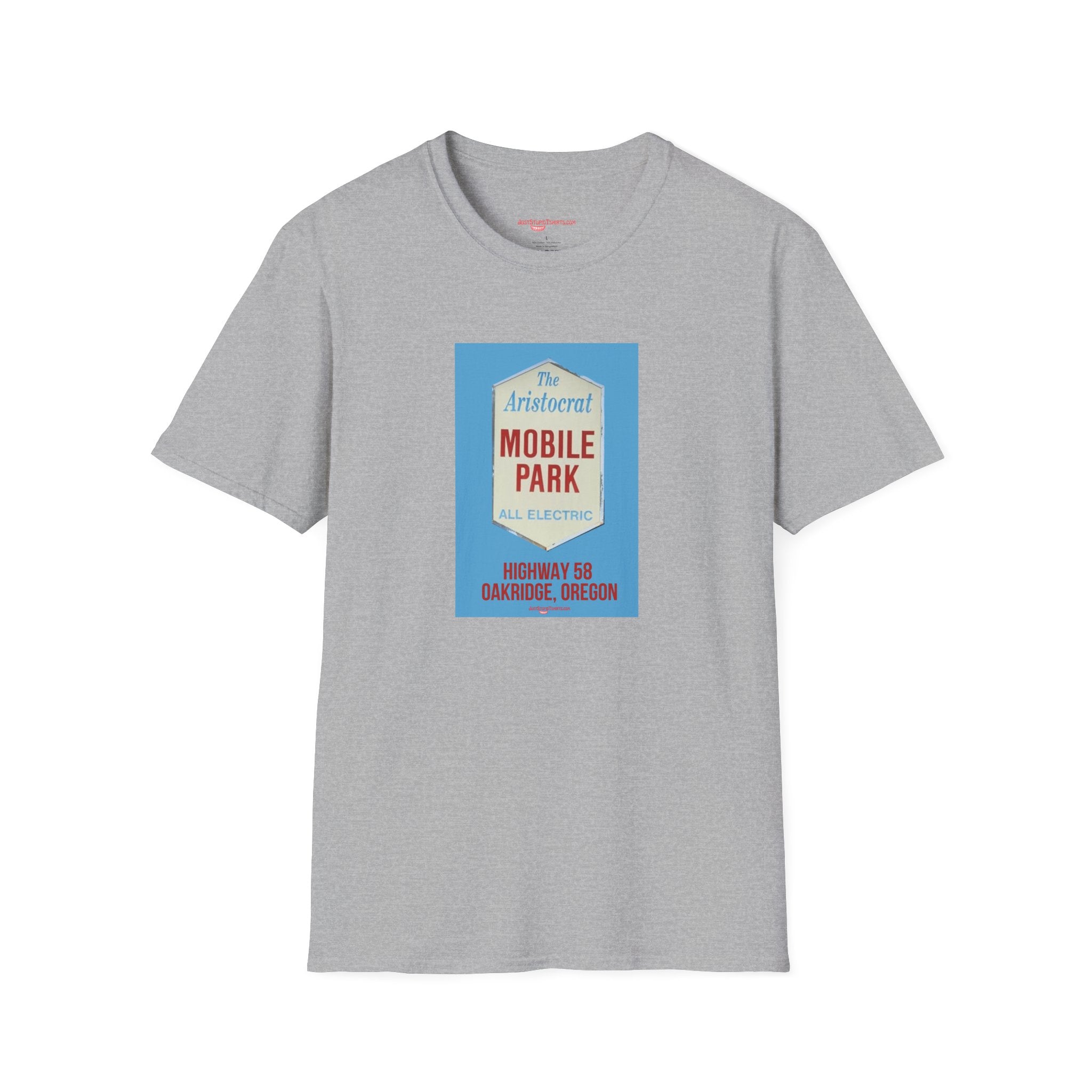 The Aristocrat Mobile Park Sign T-Shirt — Retro Highway 58 Vintage Graphic-