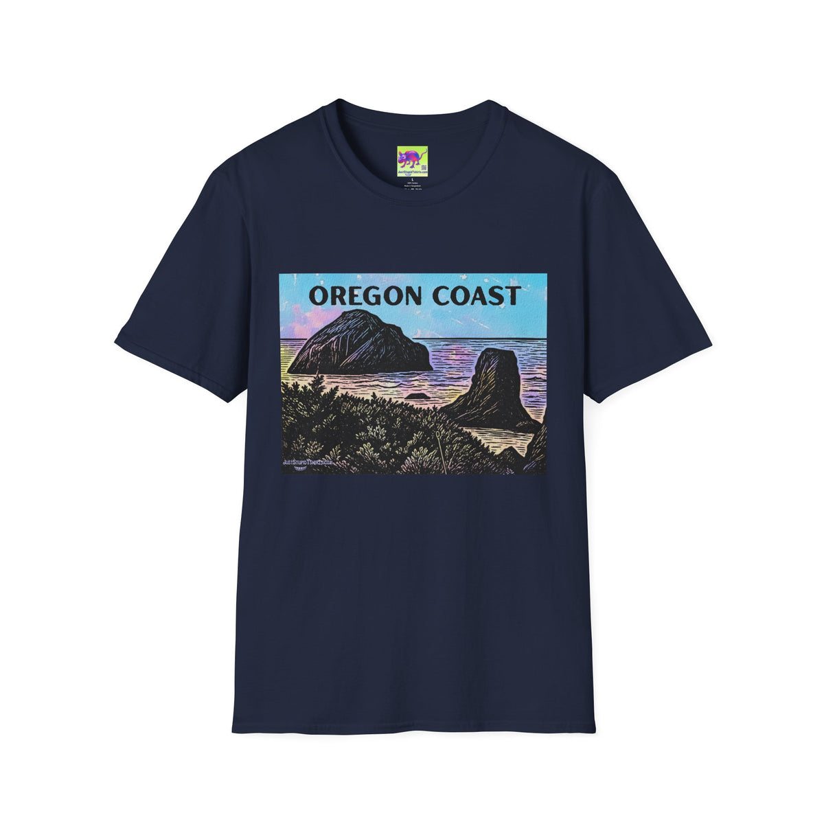 Oregon Coast T-Shirt — Vintage Coastal Sunset Graphic Tee- Harris Beach, Oregon