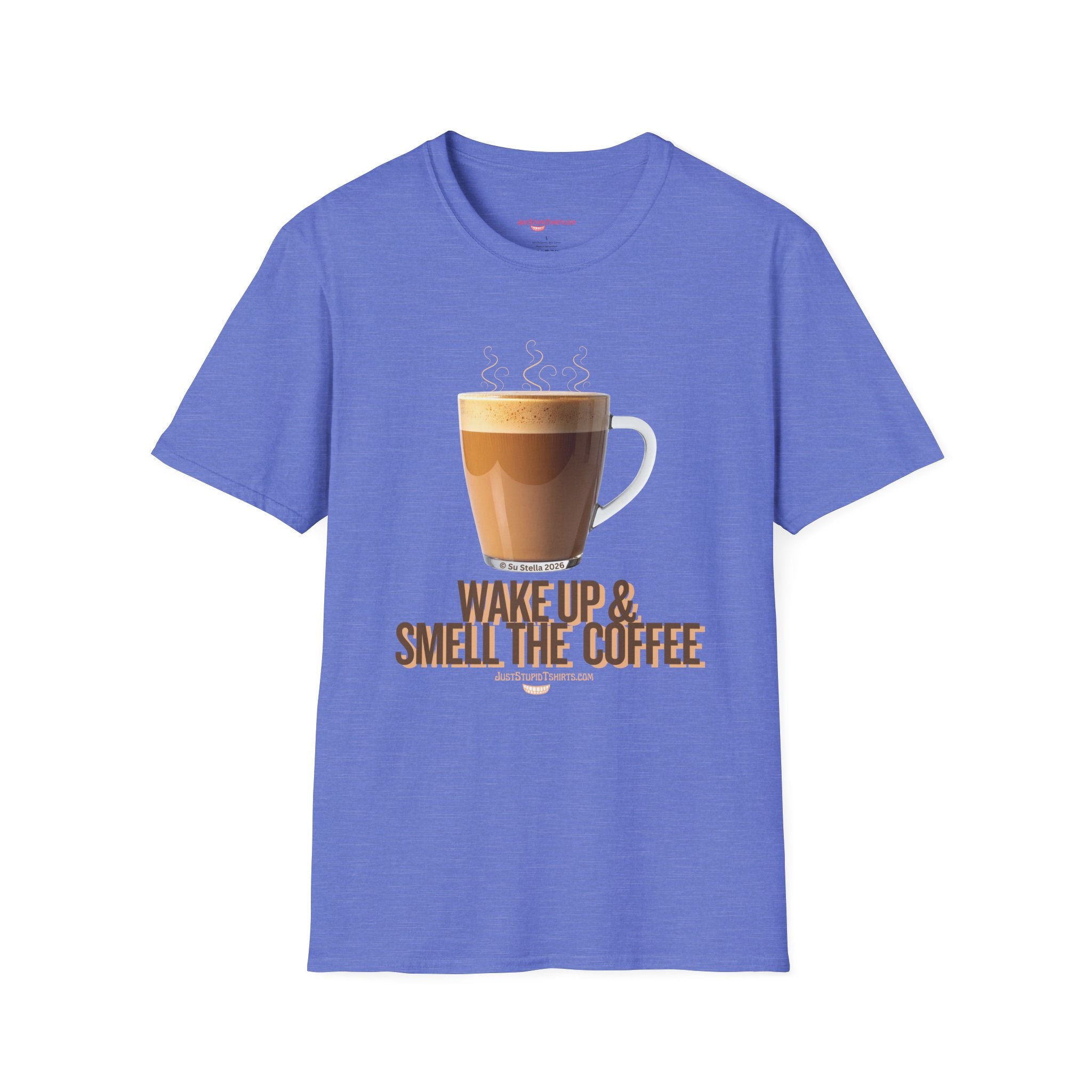 Coffee Lover T‑Shirt — “Wake Up & Smell the Coffee” Graphic Tee