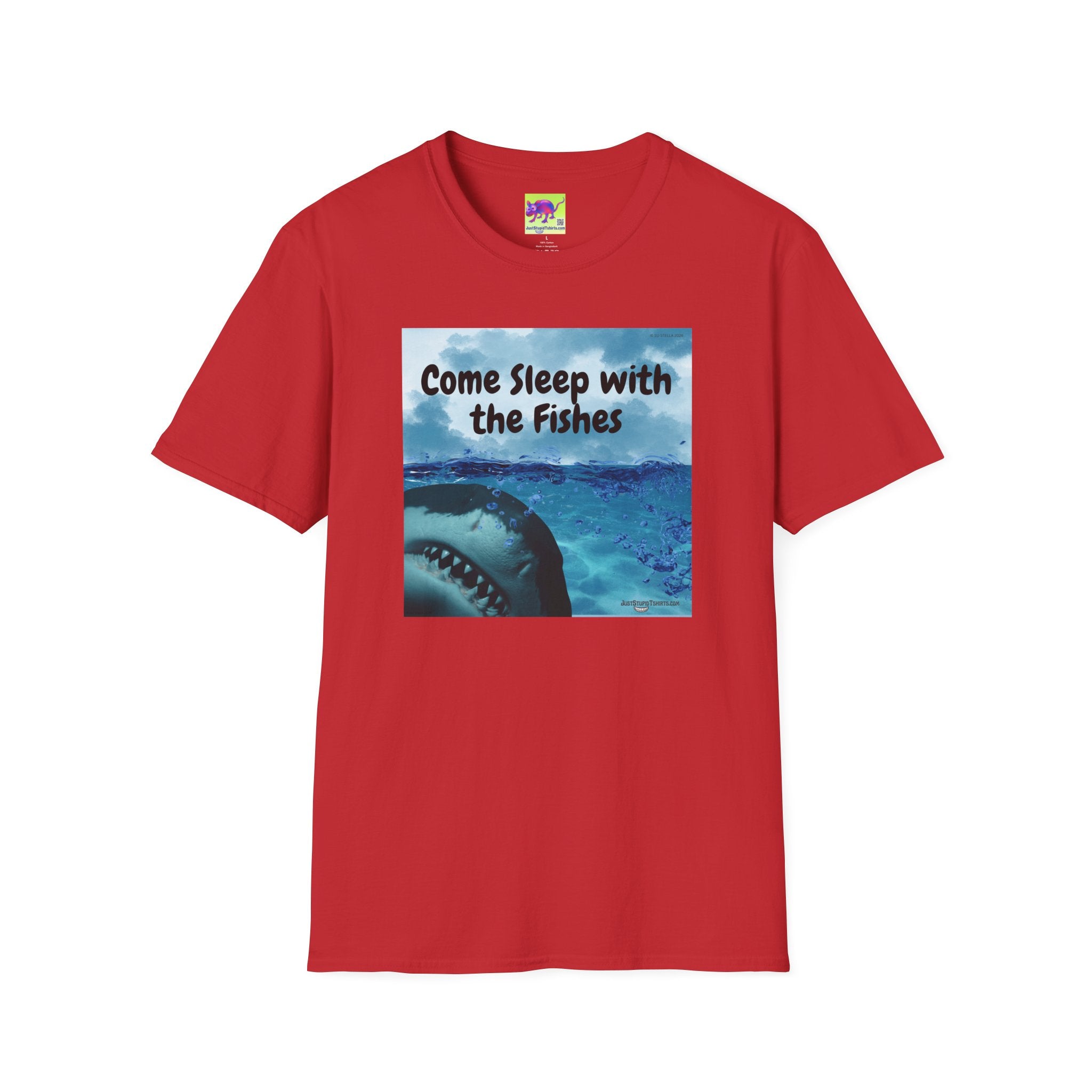 "Come Sleep With The Fishes" T-Shirt — Shark Ocean Graphic Tee-