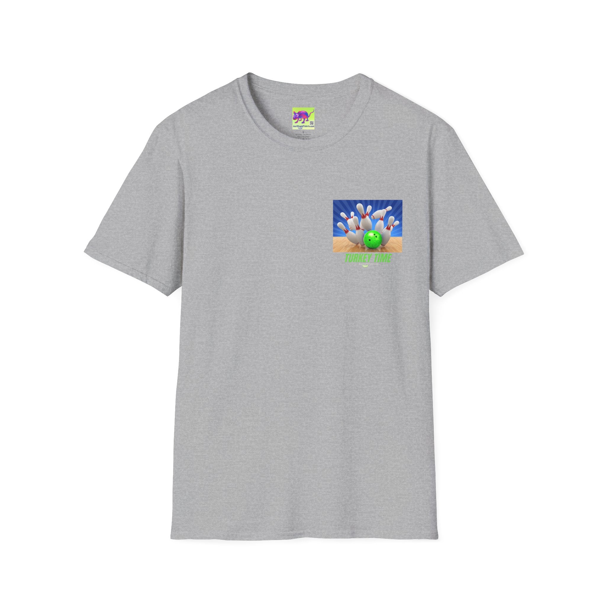 Turkey Time Bowling T-Shirt - 2 sided- Bowling Night- League Shirt- Bowlers  gift