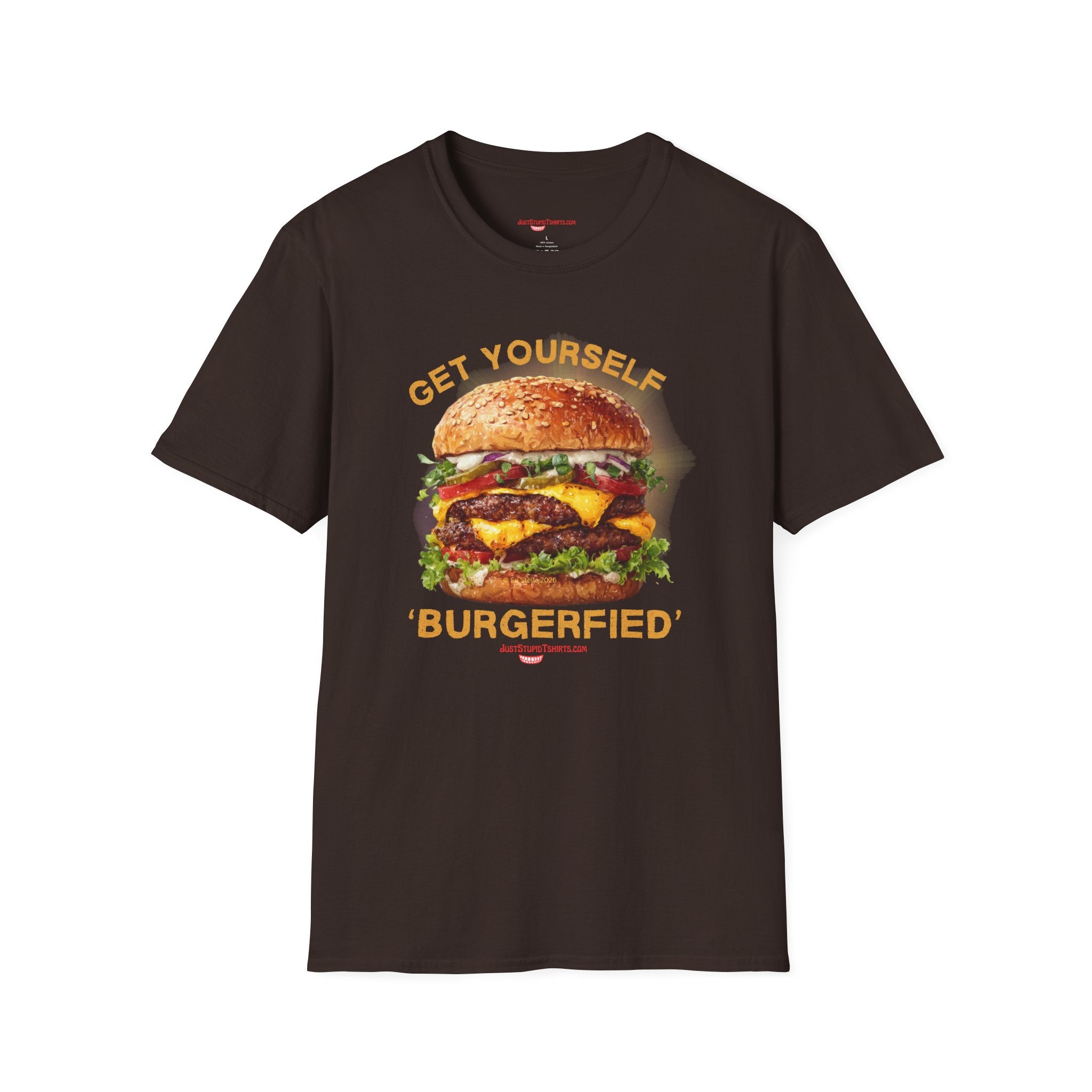 'Get Yourself Burgerfied' T-Shirt — Graphic Tee- Meat Lovers, Grill Master, Dad Shirt, Grad Shirt