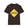 Oakridge Rocks T-Shirt — Yellow Road Sign Graphic Tee