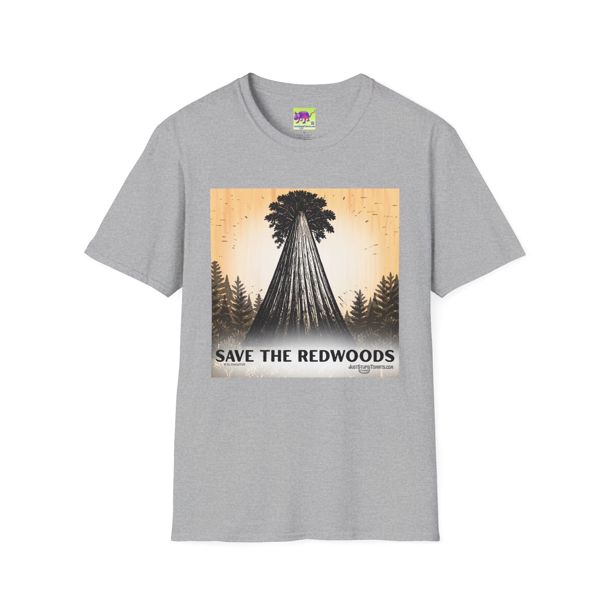 Save the Redwoods T-Shirt — Vintage Redwood Forest Tee- Oregon and California Redwoods- Protect the Forest
