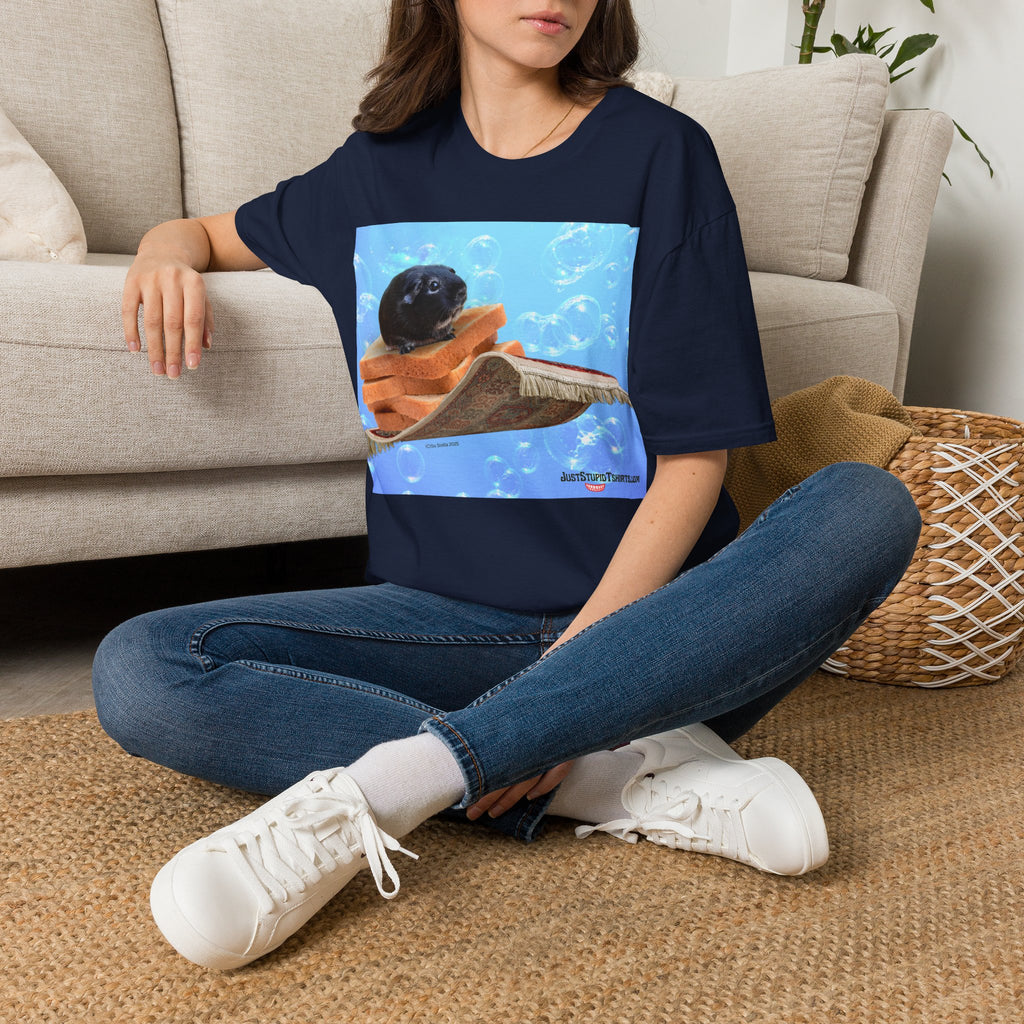 Bubbles the  Guinea Pig on Toast- Kid gift for youth, artists, animal lovers - funny tshirt illustrated