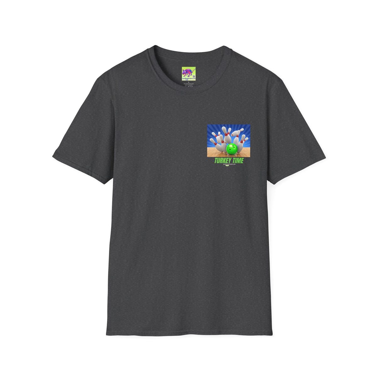 Turkey Time Bowling T-Shirt - 2 sided- Bowling Night- League Shirt- Bowlers  gift