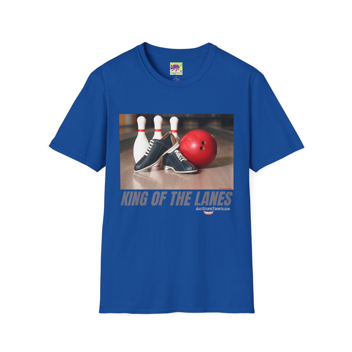 King of the Lanes-  Retro Bowling Ball & Pins Tee- Bowling T-Shirt - League Night Bowlers Shirt
