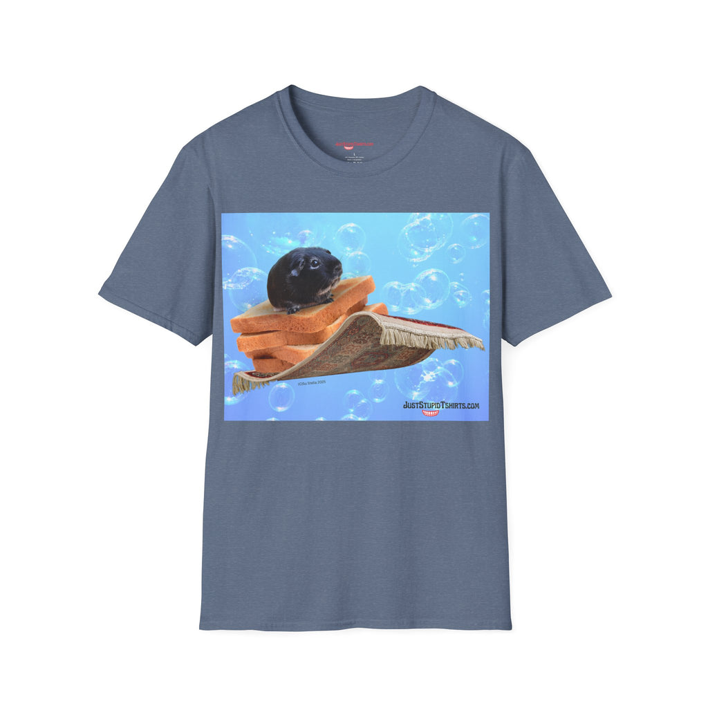 Bubbles the  Guinea Pig on Toast- Kid gift for youth, artists, animal lovers - funny tshirt illustrated