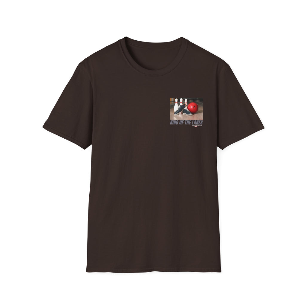 King of the Lanes Bowling T-Shirt — Retro Bowling Ball & Pins Tee