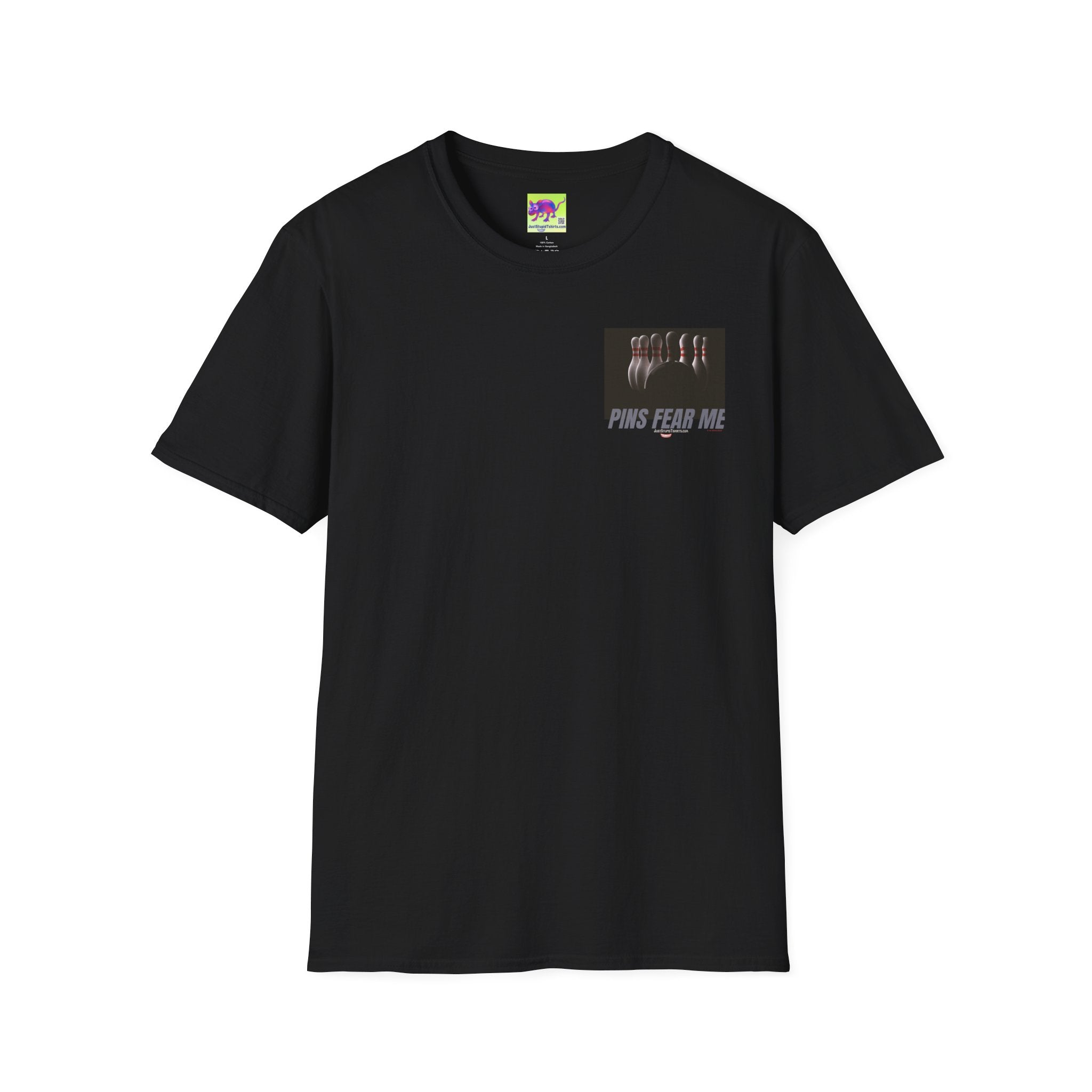 Pins Fear Me T-Shirt — 2 sided Bowling Horror Graphic Tee- League Shirt- Bowlers Gift