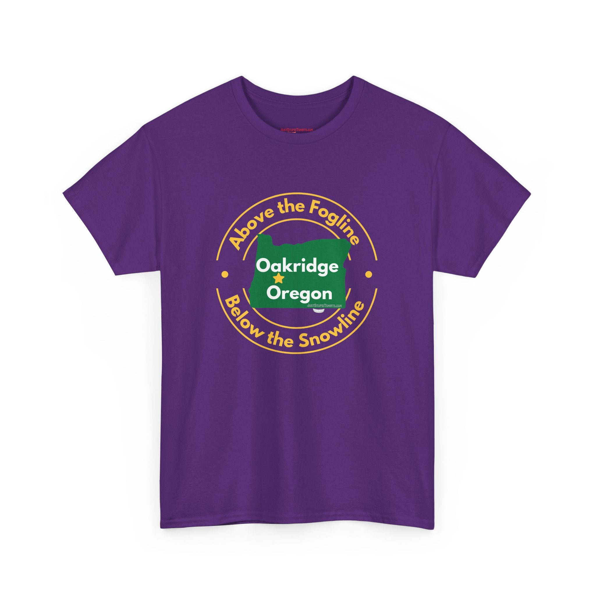 Oakridge Oregon Graphic Tee — "Above the Fogline, Below the Snowline"