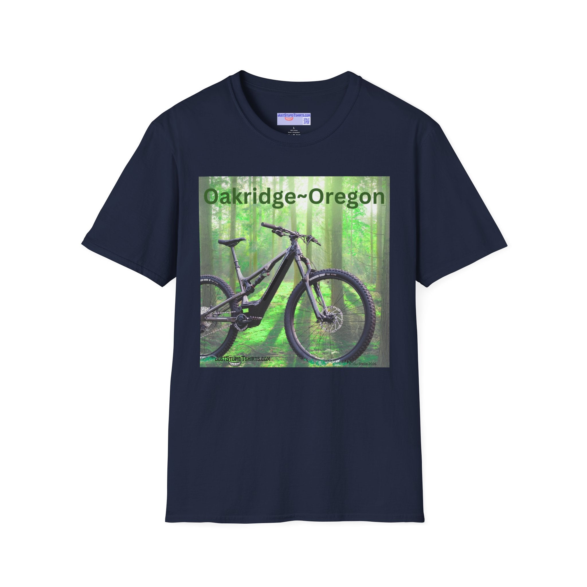 Oakridge, Oregon Mountain Bike T-Shirt — Forest Trail Cycling Tee- Mountain Biking, Biking trails,