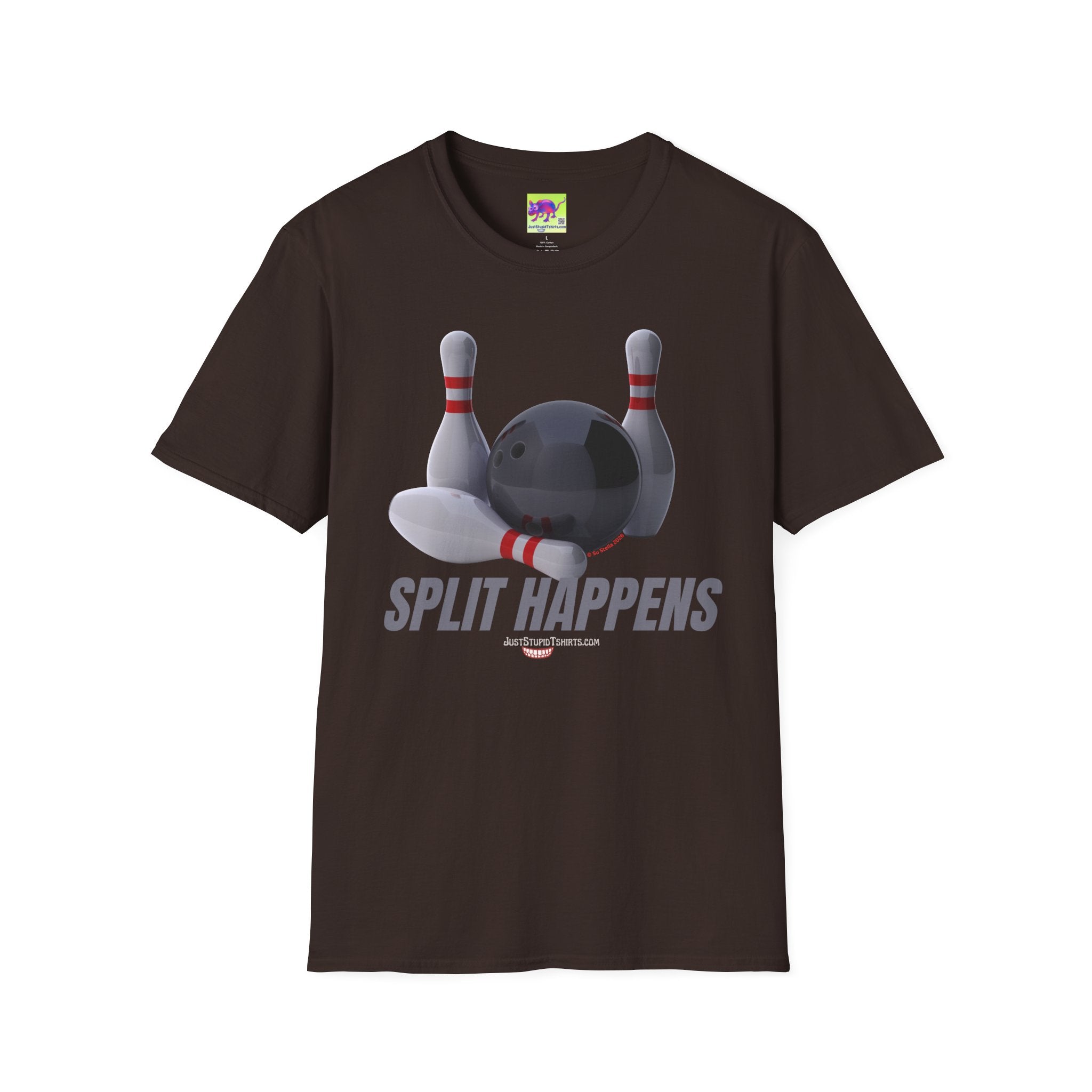 "Split Happens" Graphic Tee Bowling Shirt — 1 sided bowling shirt - bowler gift- bowling lover