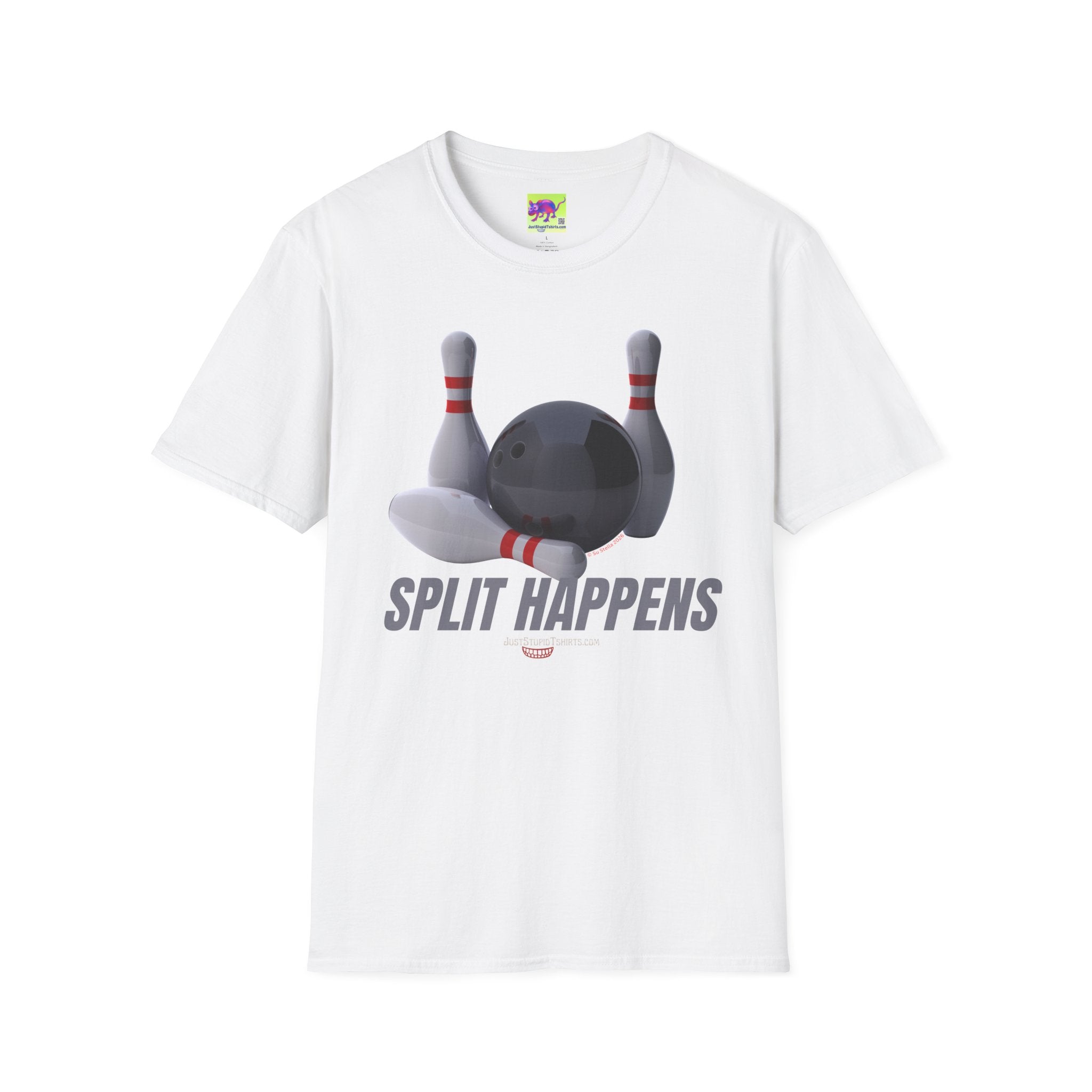 "Split Happens" Graphic Tee Bowling Shirt — 1 sided bowling shirt - bowler gift- bowling lover