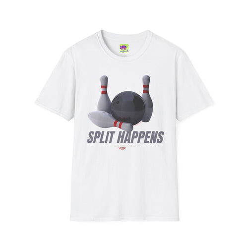 "Split Happens" Graphic Tee Bowling Shirt — 1 sided bowling shirt - bowler gift- bowling lover