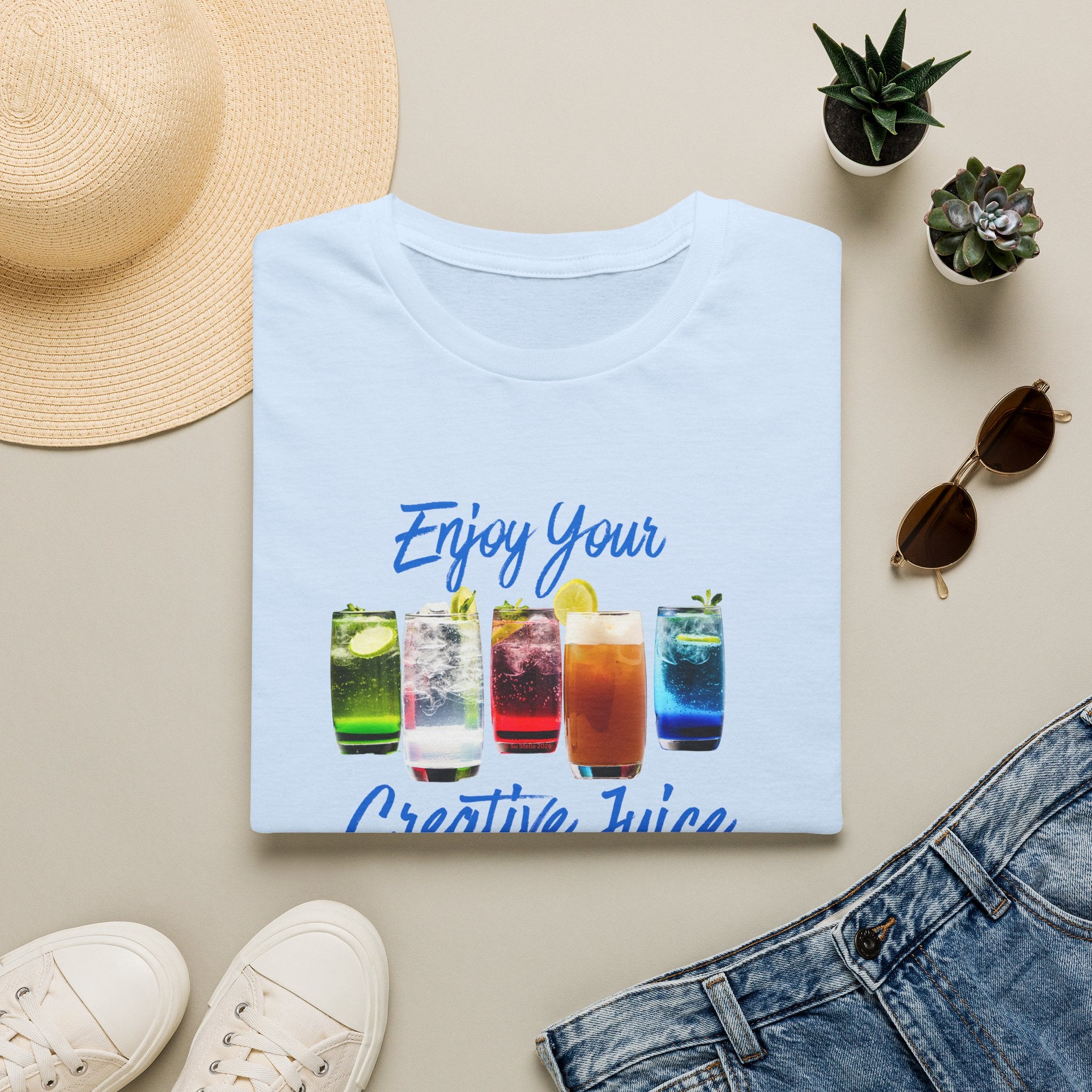 Enjoy Your Creative Juice- Celebrate your creativity -Unisex Soft style T-Shirt art, grads, moms, daughters love this shirt