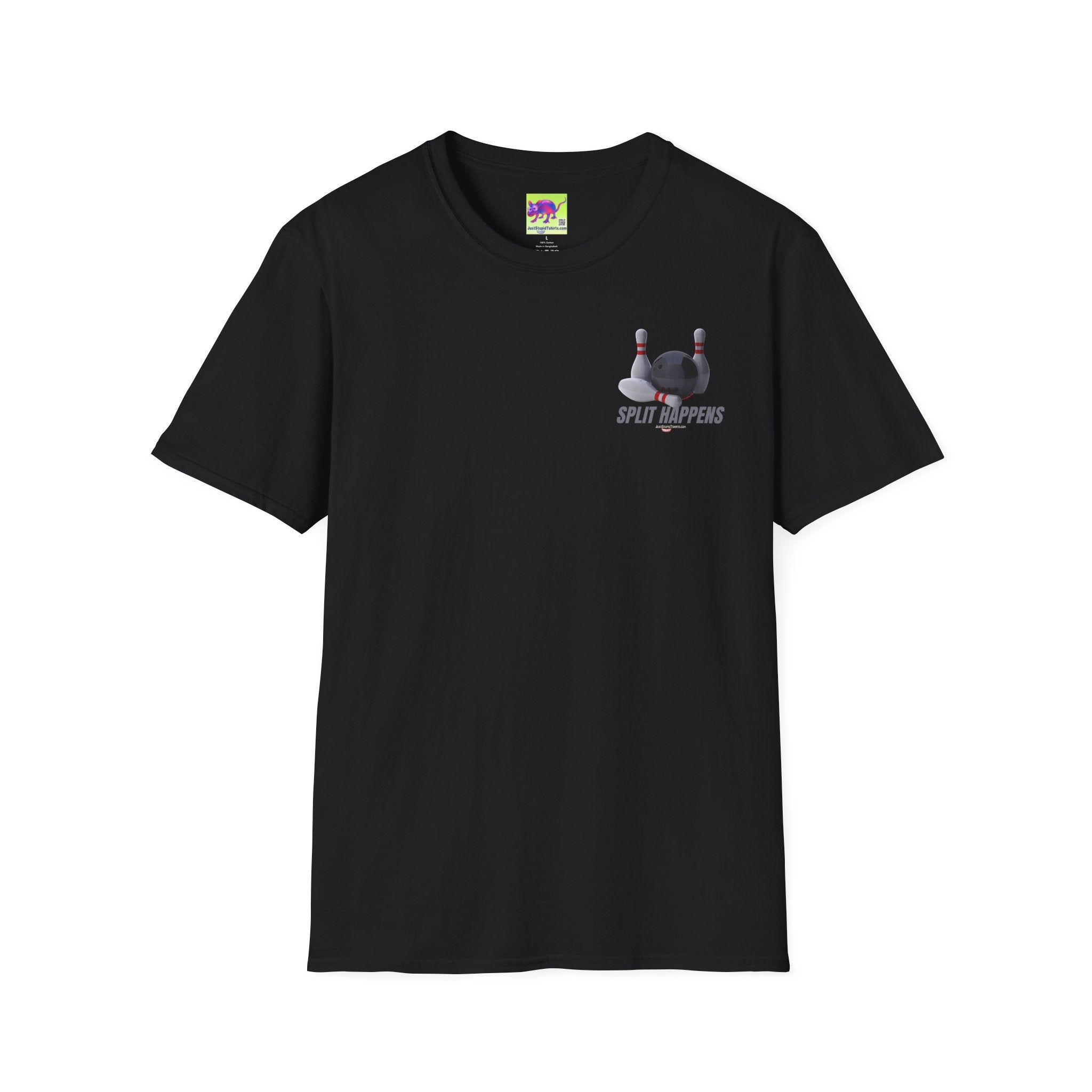 Split Happens Bowling T-Shirt —2 sided - Funny Bowling Shirt- bowling gear