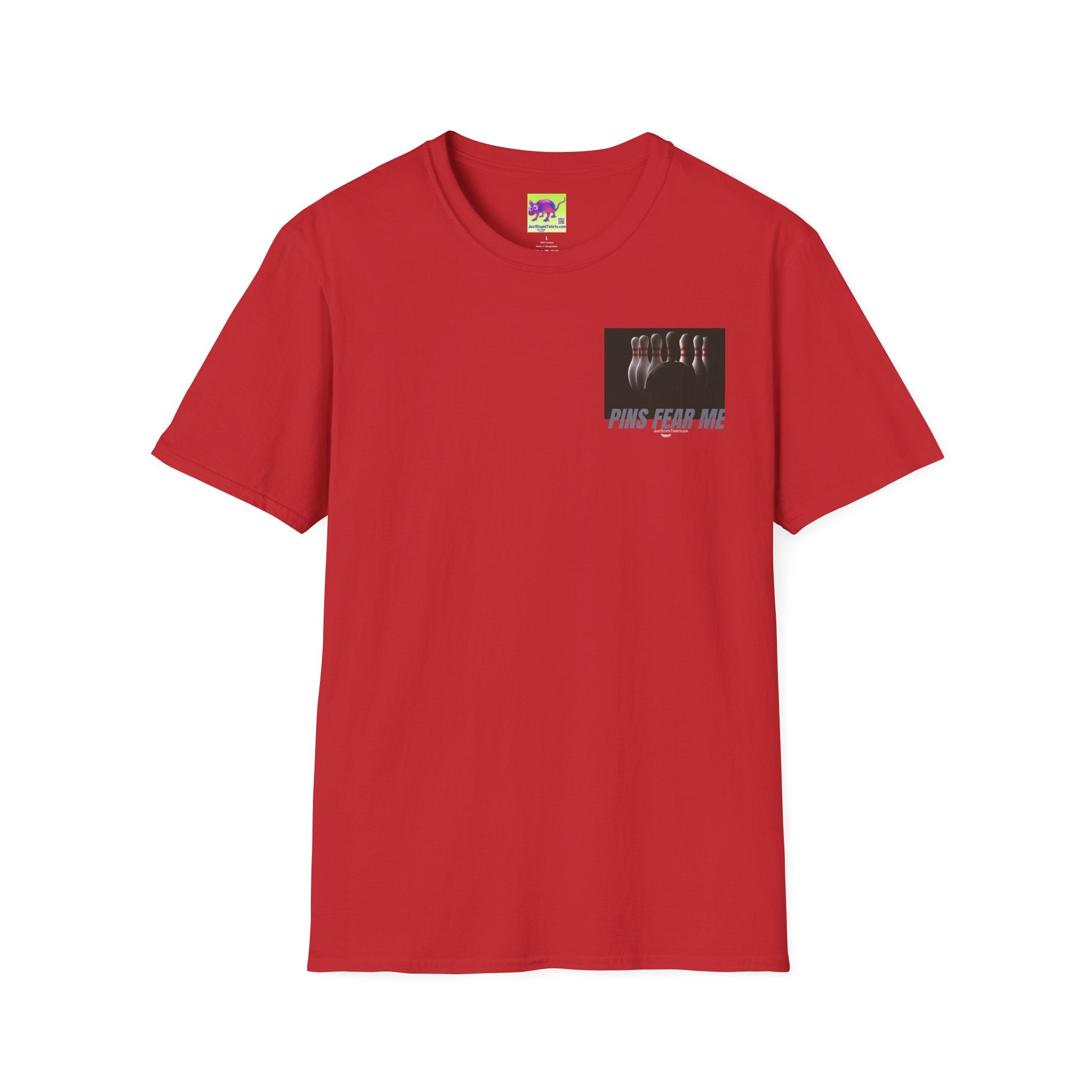 Pins Fear Me T-Shirt — 2 sided Bowling Horror Graphic Tee- League Shirt- Bowlers Gift