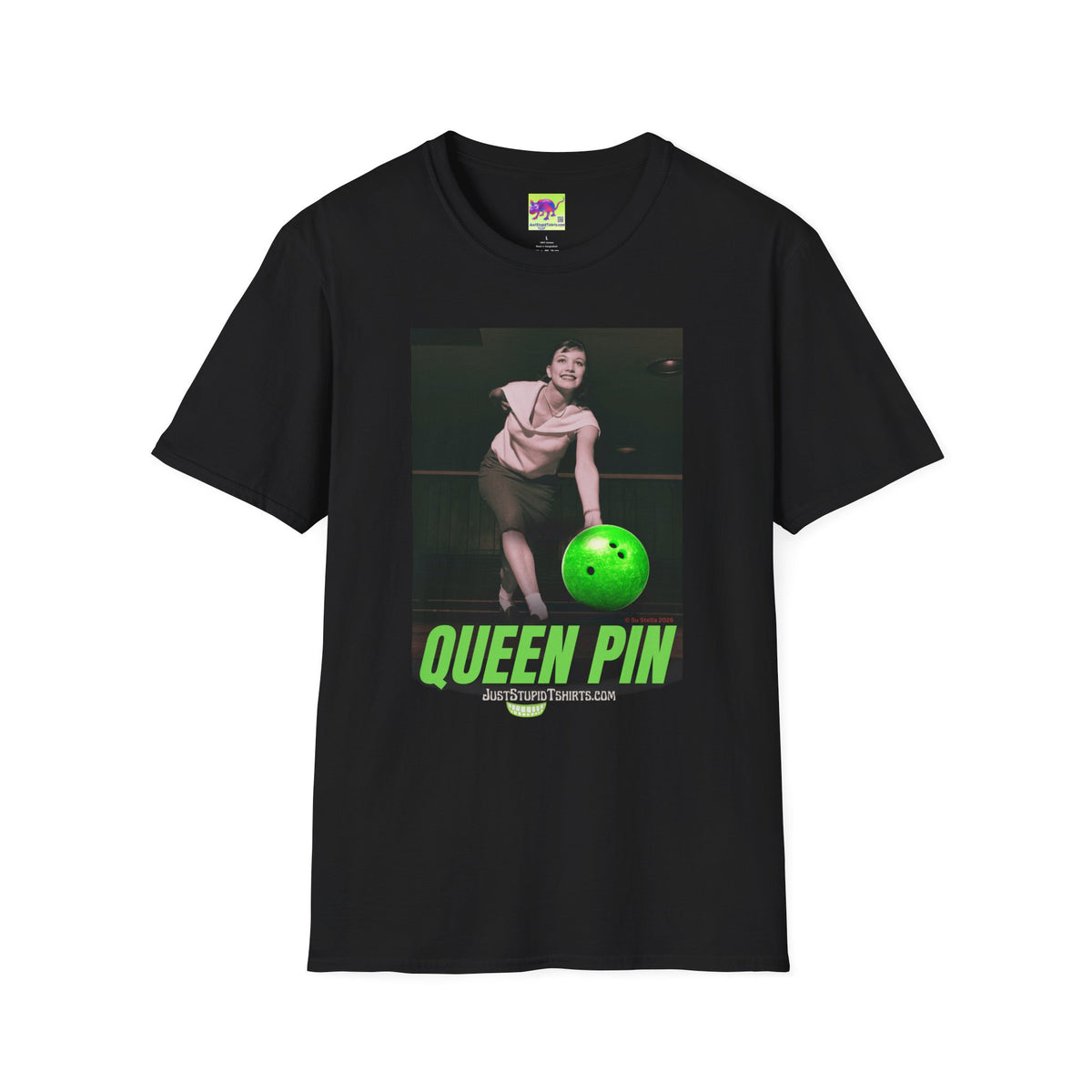 Queen Pin Bowling T‑Shirt-bowler- girl bowlers- lady bowler- bowler gift