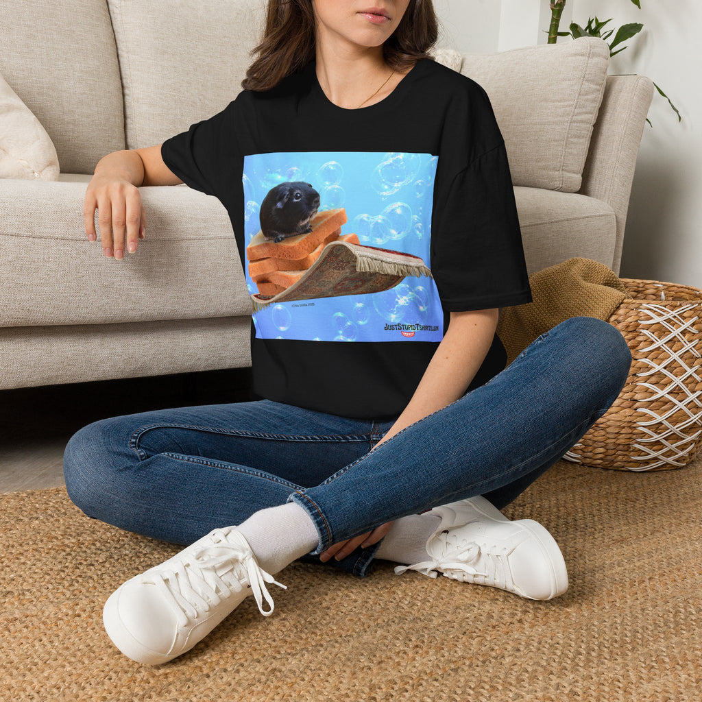 Bubbles the  Guinea Pig on Toast- Kid gift for youth, artists, animal lovers - funny tshirt illustrated
