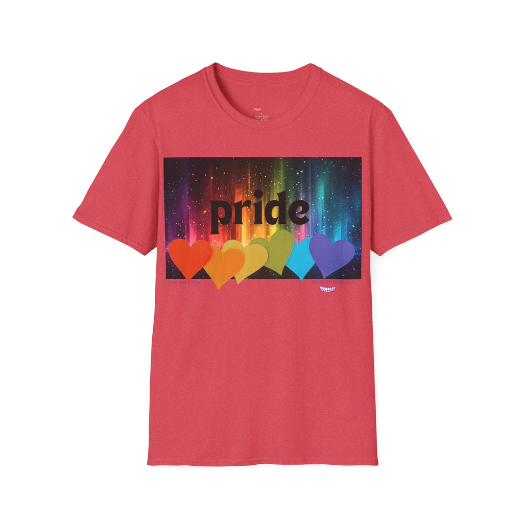 Pride Rainbow Hearts T‑Shirt — Colorful Pride Graphic Tee- LGBTQ shirt, pride month shirt
